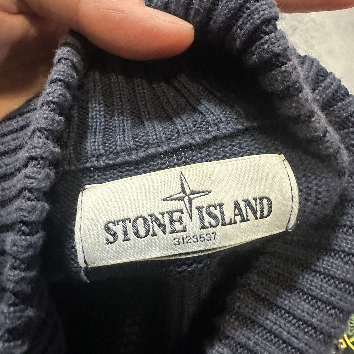 Stone Island × Vintage Stone Island Sweatshirt Pullover 1/3 Zip Button Up Size US S / EU 44-46 / 1 - 7 Thumbnail
