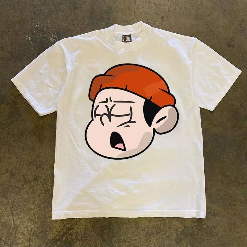 Japanese Brand White retro cartoon print cotton t-shirt Size US M / EU 48-50 / 2 - 1 Thumbnail