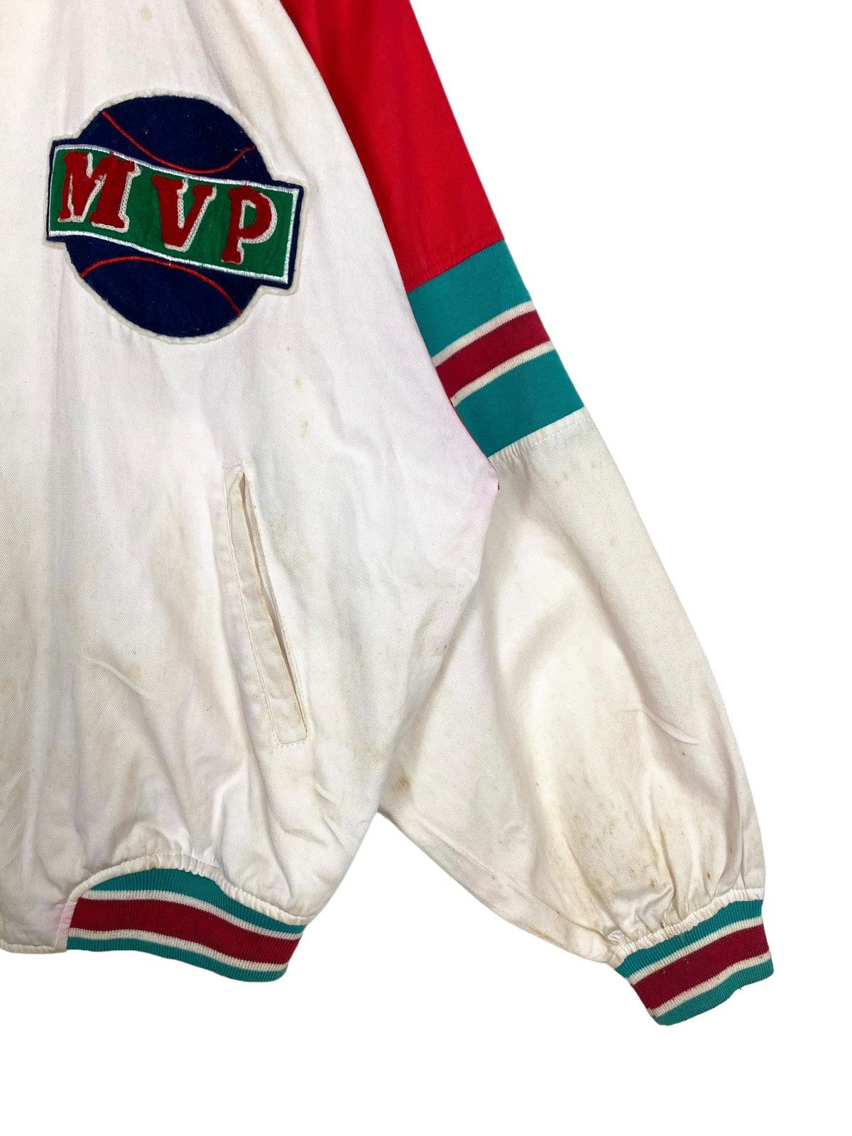 Japanese Brand Rare‼️ Vintage Blooming Town MVP Big Logo Varsity Jacket Size US M / EU 48-50 / 2 - 11 Thumbnail