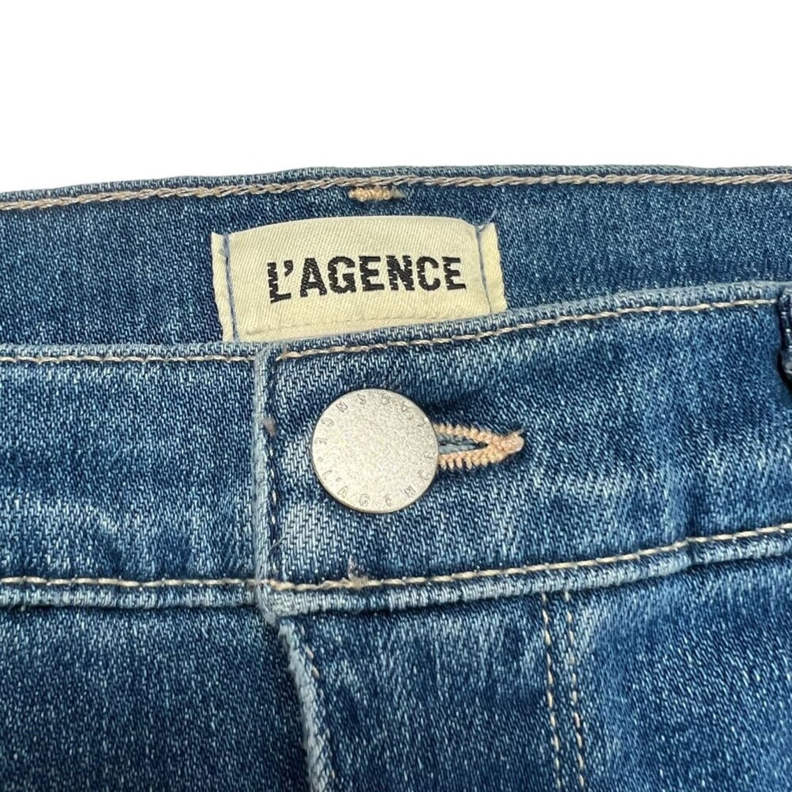 L'AGENCE L'AGENCE Hansen High Rise Crop Jeans Blue 30x27 Size 30" / US 8 / IT 44 - 9 Thumbnail