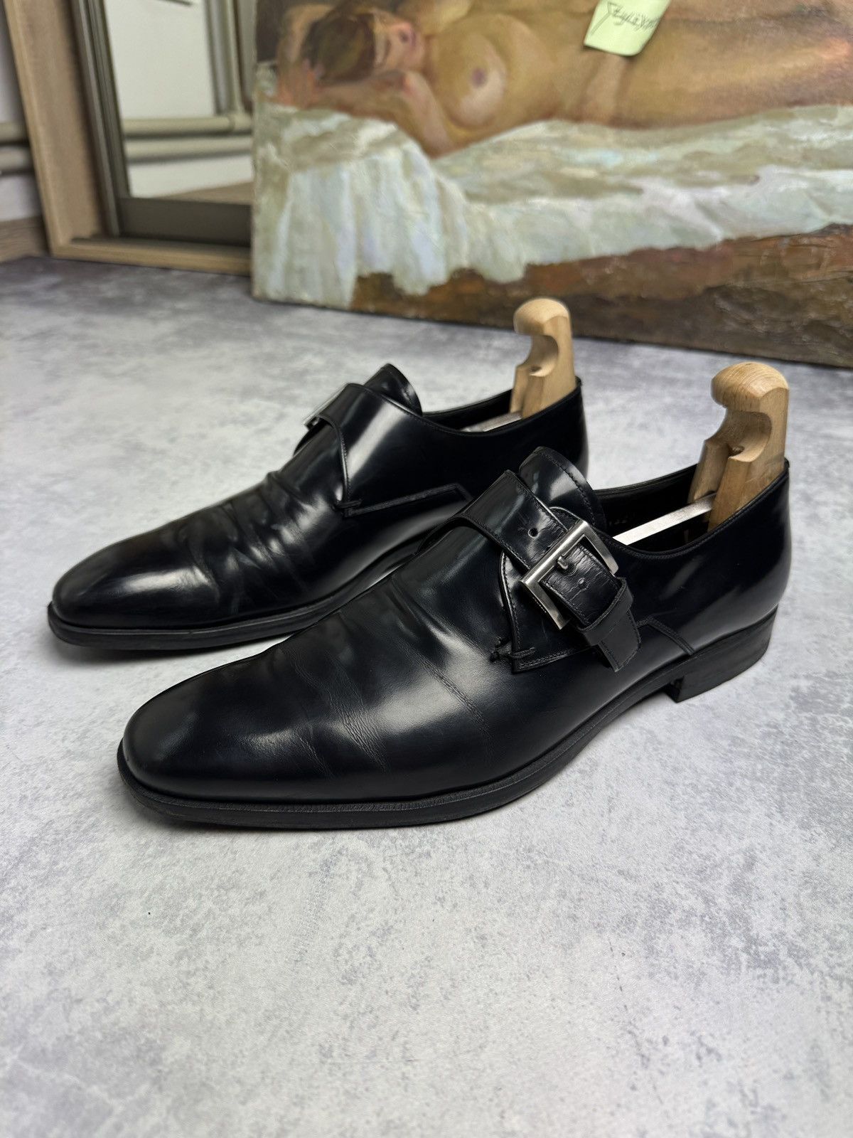 Prada Prada Leather Luxury Belt Classic Formal Loafers 90s 