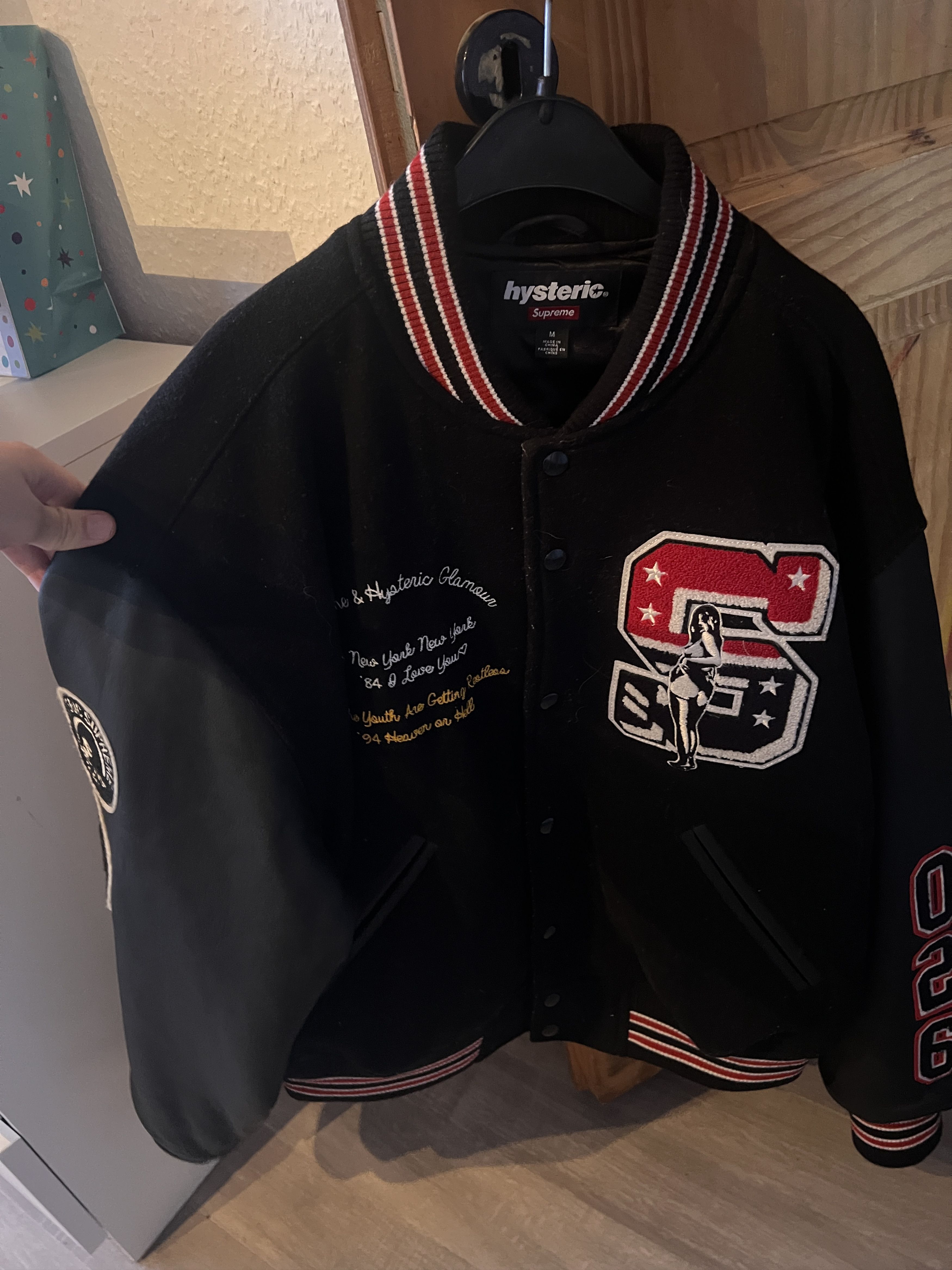Hysteric Glamour × Supreme [RARE] Hysteric Glamour x Supreme Varsity Jacket Size US M / EU 48-50 / 2 - 2 Thumbnail