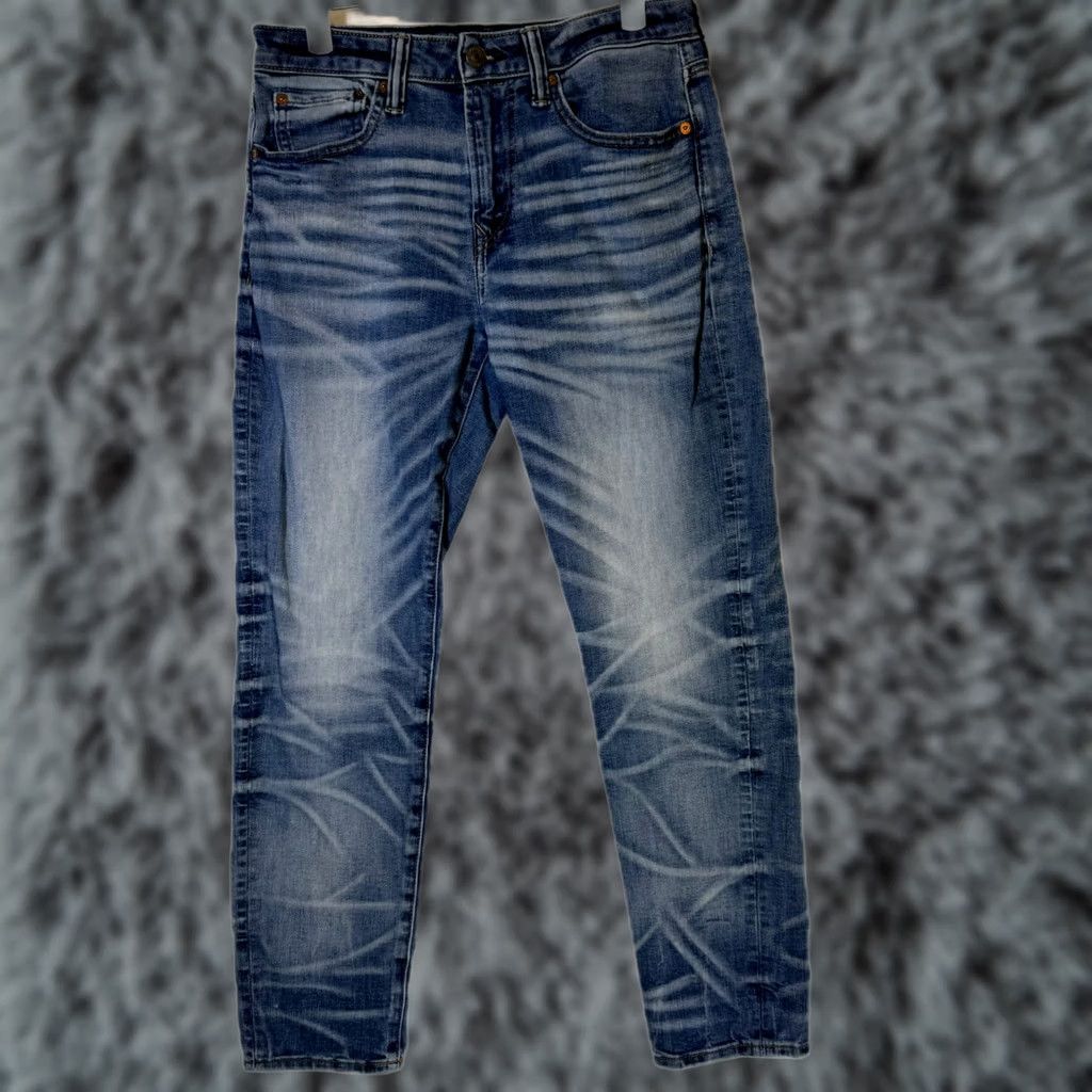 American Eagle Outfitters American Eagle Outfitters Jeans Women Whiskered Stretch 29 X 30 Blue Denim Skinny Leg, Regular, Medium Wash, 5-Pocket, Button Zip, Excellent Size 29" - 1 Thumbnail