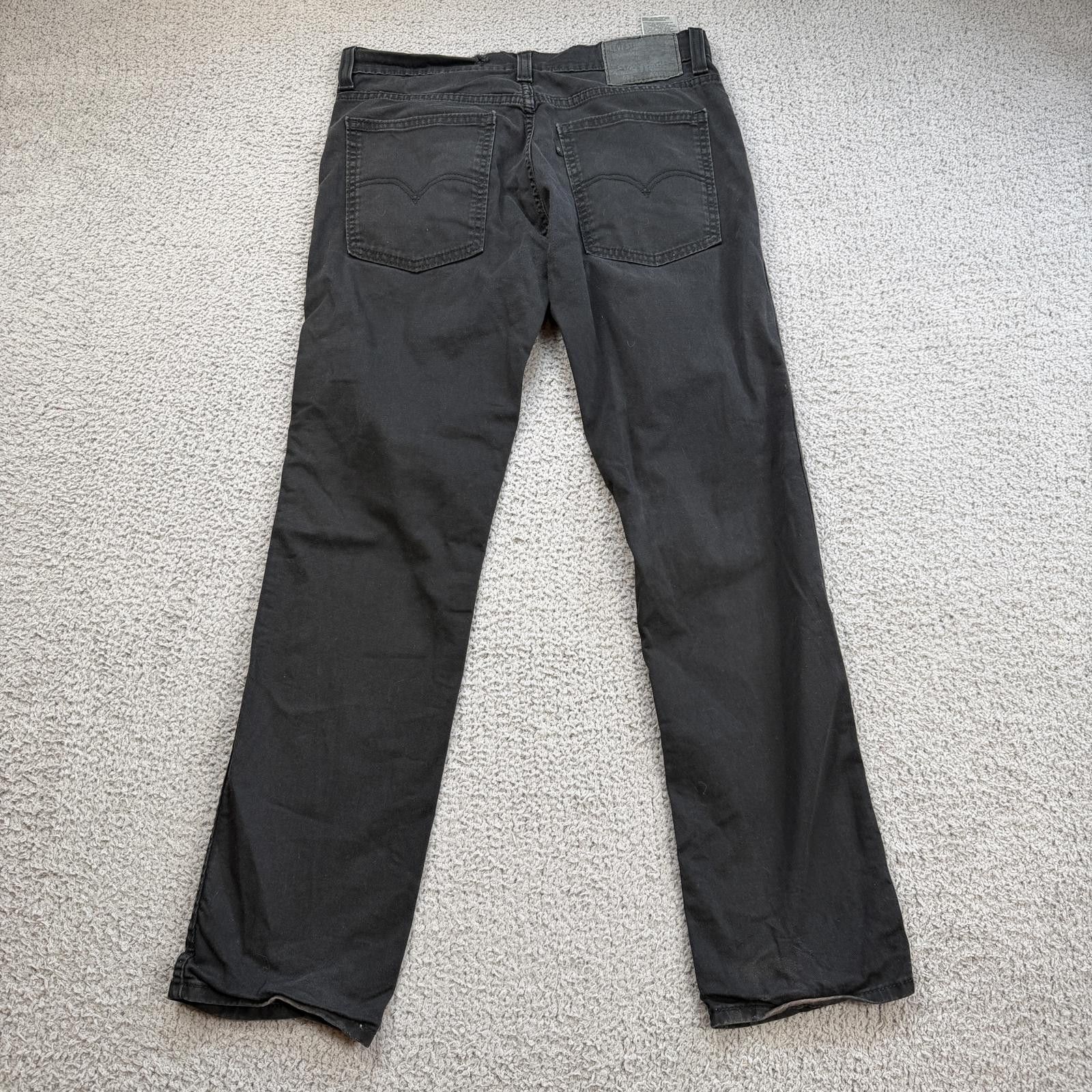 Levi's Levis 511 Jeans Mens 31x30 Slim Fit Black Stretch Faded Size US 31 - 2 Thumbnail