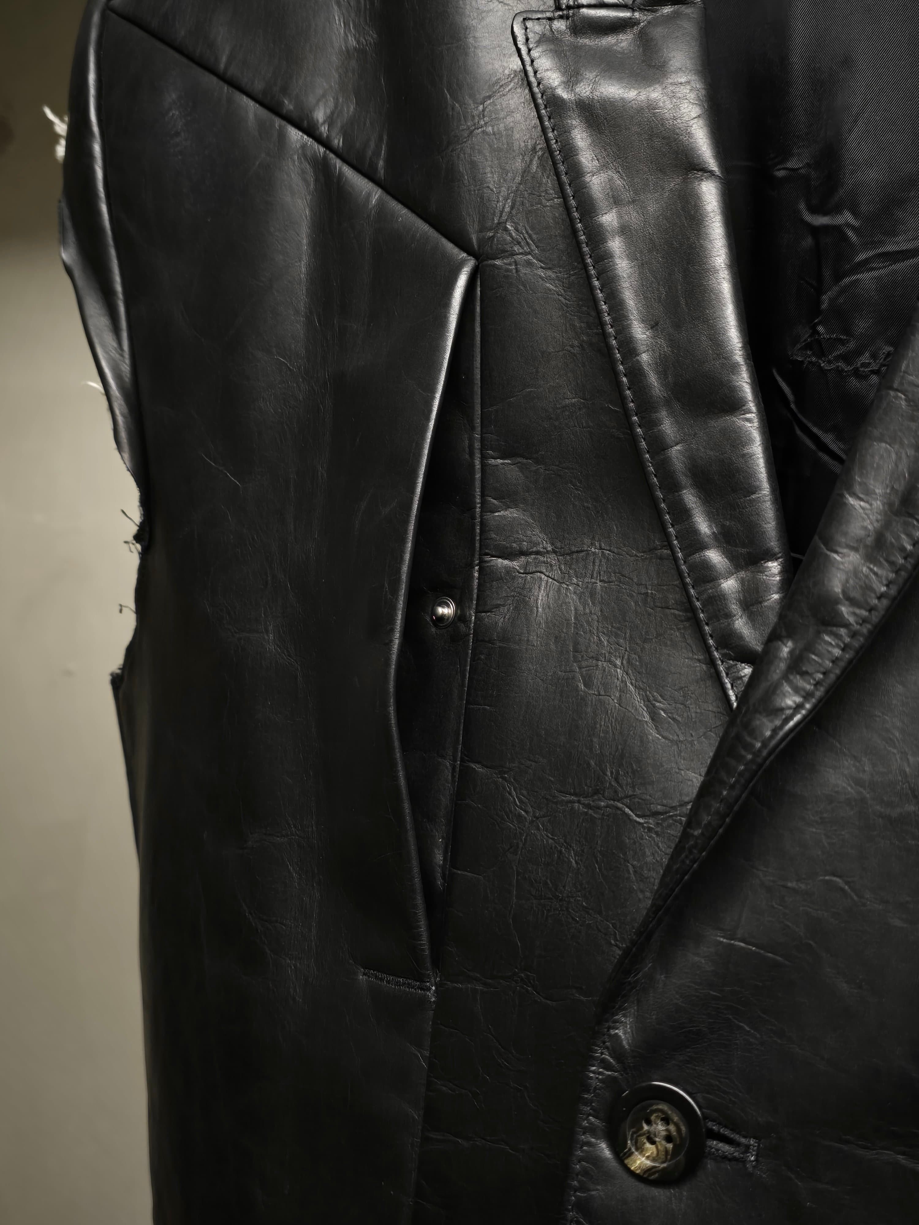 Rick Owens Rick Owens Tatlin Sleeveless Calf Leather Blazer Size US L / EU 52-54 / 3 - 3 Thumbnail
