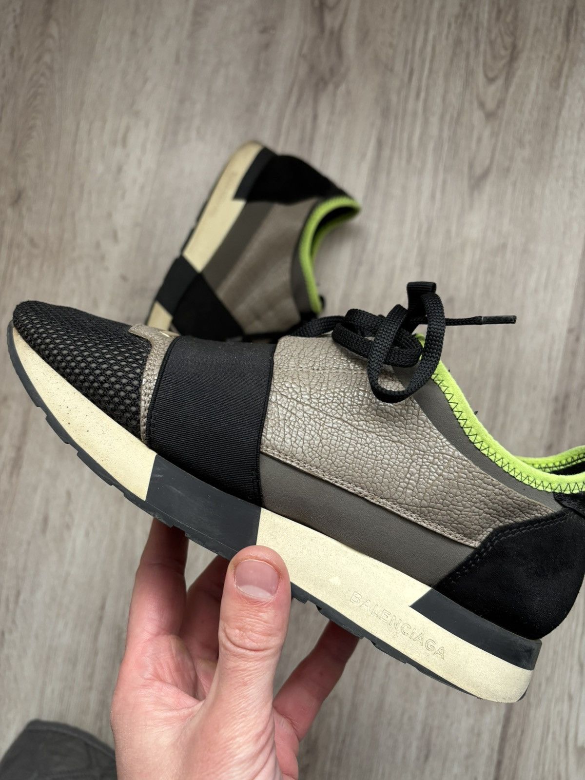 Balenciaga Balenciaga Tri Color Leather and Suede Race Runner Size 38 Size US 8 / IT 38 - 2 Thumbnail