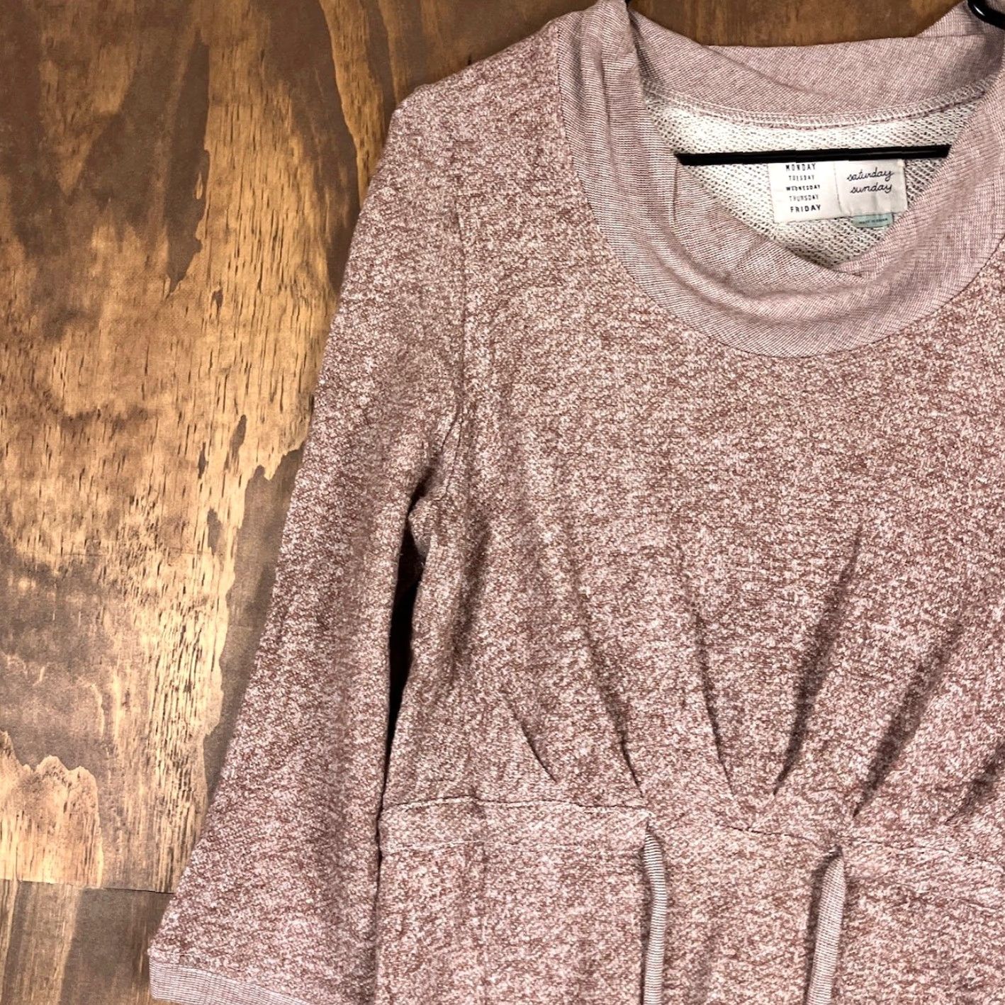 Anthropologie Saturday Sunday Womens Sweater Dress Brown Cowl Neck 3/4 Sleeve Thermal M Size M / US 6-8 / IT 42-44 - 4 Thumbnail