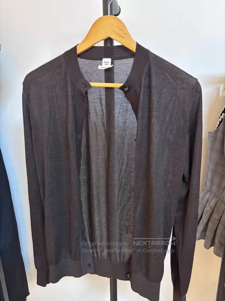 Hermes Hermes Black knitted cardigan Size XXS / US 00 / IT 34 - 1 Thumbnail