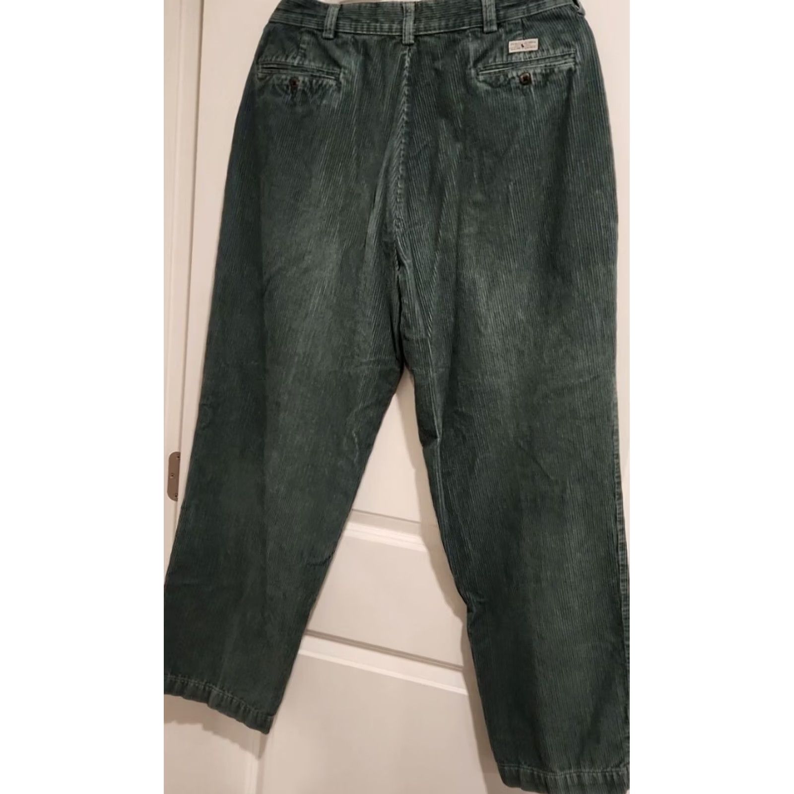 Polo Ralph Lauren Polo Ralph Lauren Mens Corduroy Pants Green 35x32 Regular 90s Logo Vintage Casual Pants Size US S / EU 44-46 / 1 - 5 Thumbnail