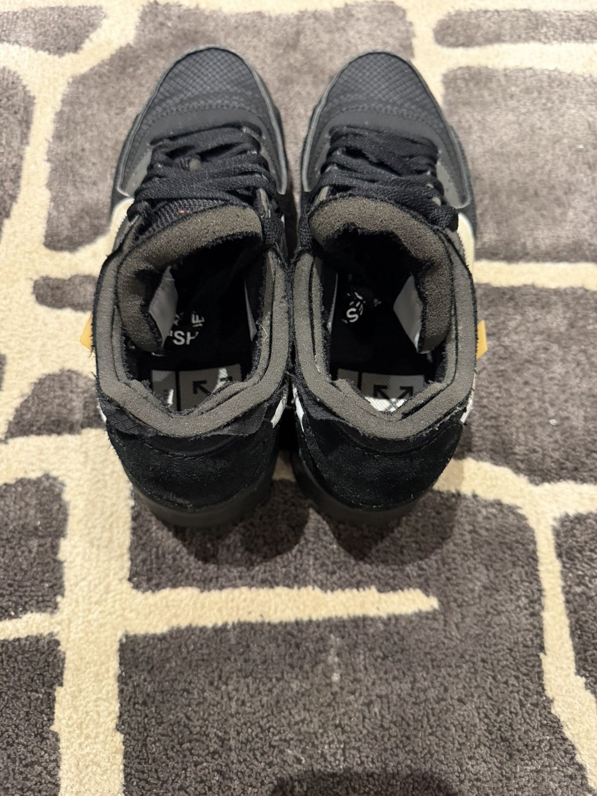 Off-White Nike Air Max 90 x Off-White Black Sneakers Size US 7 / EU 40 - 6 Thumbnail