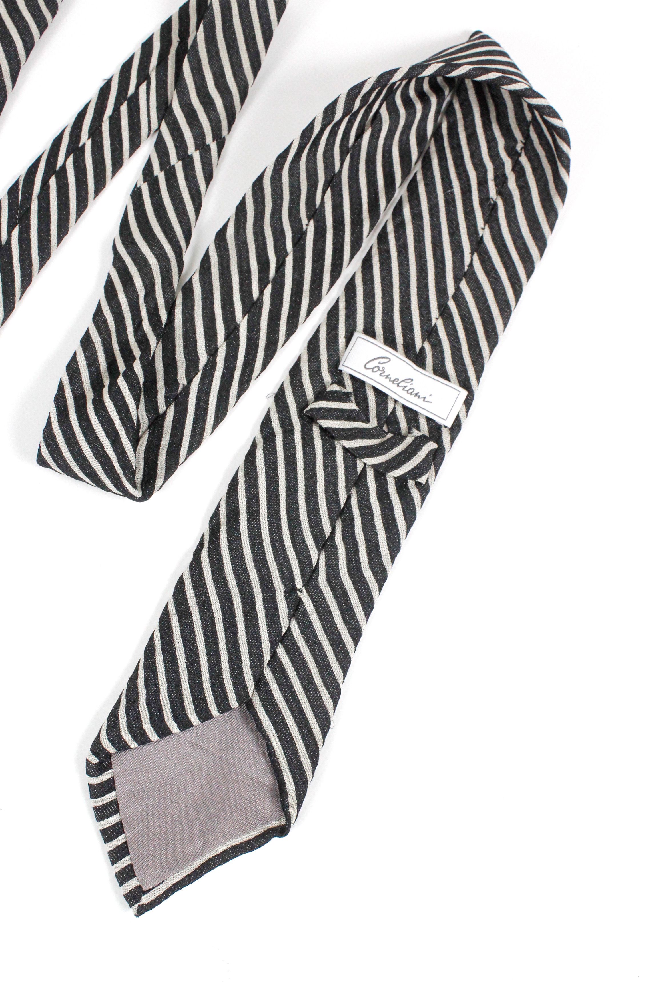 Corneliani Corneliani Striped Silk Rayon Tie Cravatte Made in Italy Size ONE SIZE - 3 Thumbnail