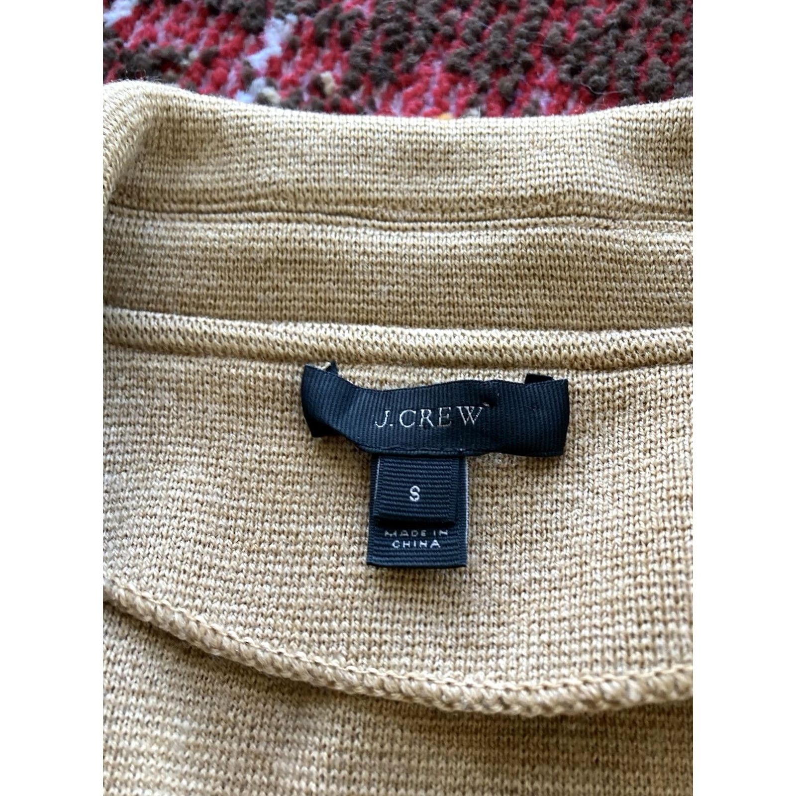J.Crew VINTAGE J.CREW Open Front Sweater Blazer Coat Womens Size S Beige 100% Merino Wool Cozy Size S / US 4 / IT 40 - 3 Thumbnail