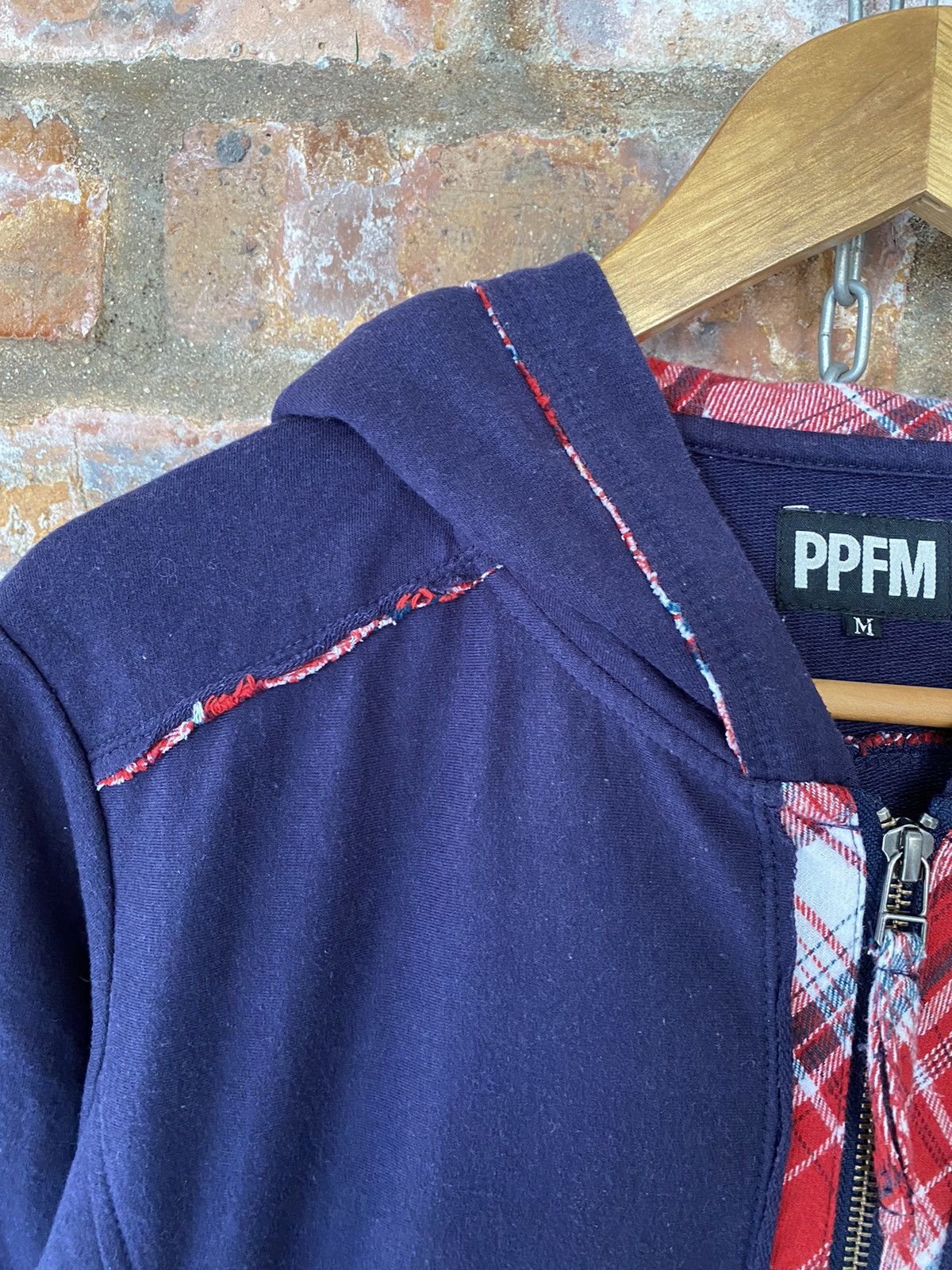 PPFM PPFM Native check trim hoodie Size US S / EU 44-46 / 1 - 6 Thumbnail