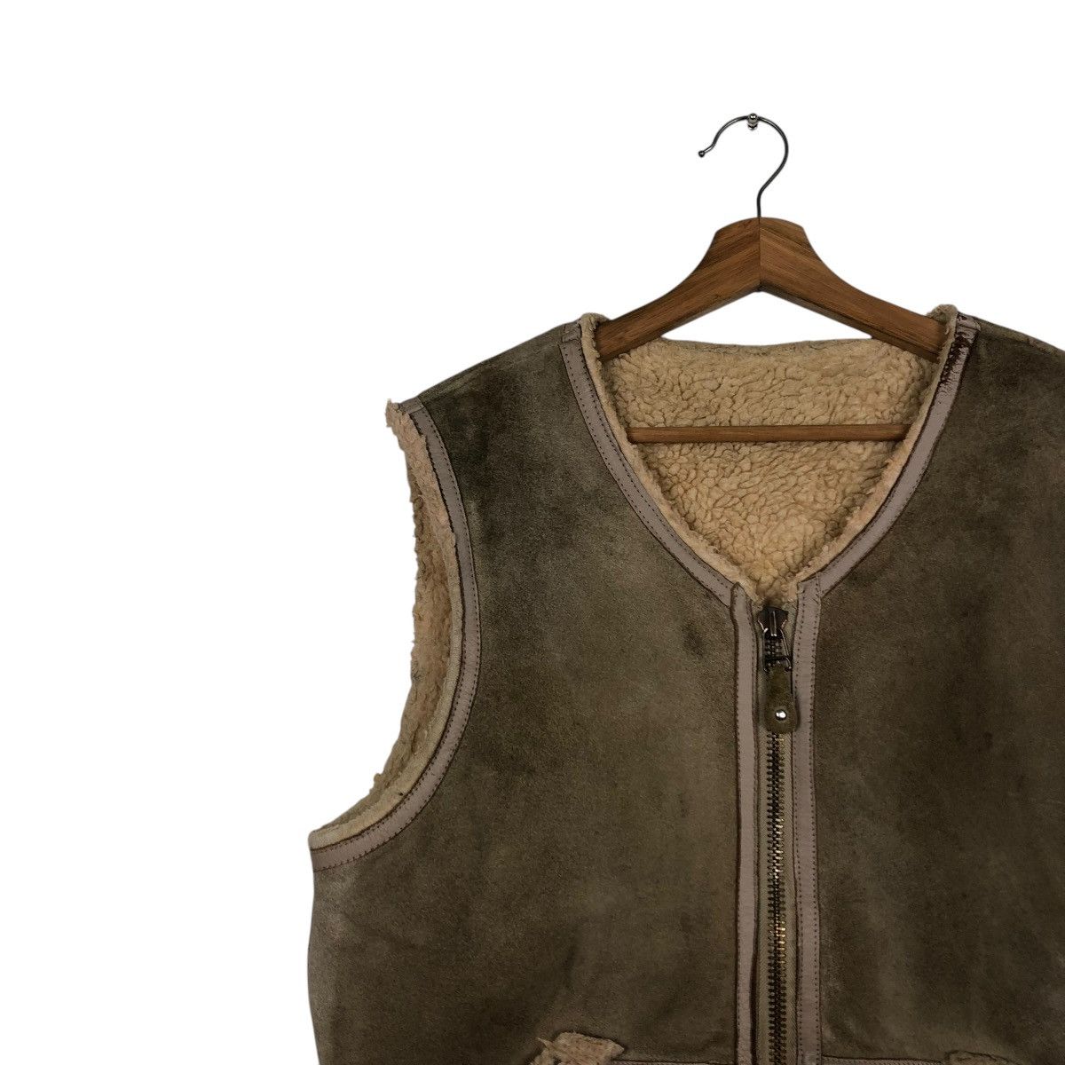 Japanese Brand 🔥VINTAGE GENUINE LEATHER TANK TOP SLEEVELESS NEXT STAGE Size US S / EU 44-46 / 1 - 9 Thumbnail