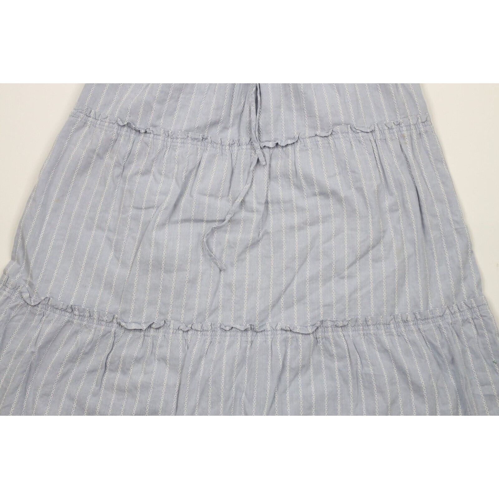 Madewell Madewell Pull On Cotton Striped Tiered Ruffled Maxi Skirt Size 28" / US 6 / IT 42 - 3 Thumbnail