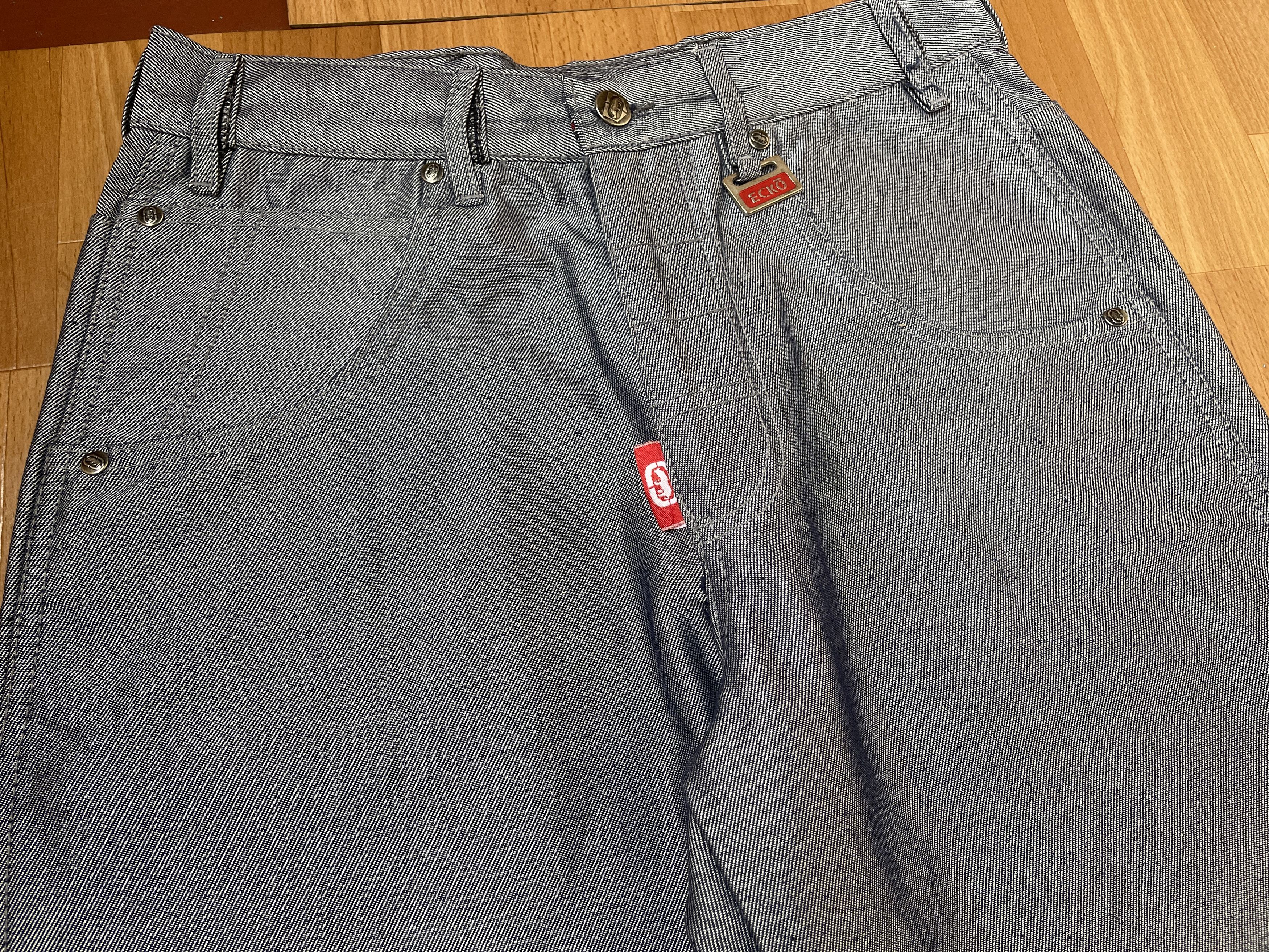 Ecko Unltd. Ecko Unltd jeans, shiny silver metallic vintage baggy Y2K 30 Size US 30 / EU 46 - 10 Thumbnail