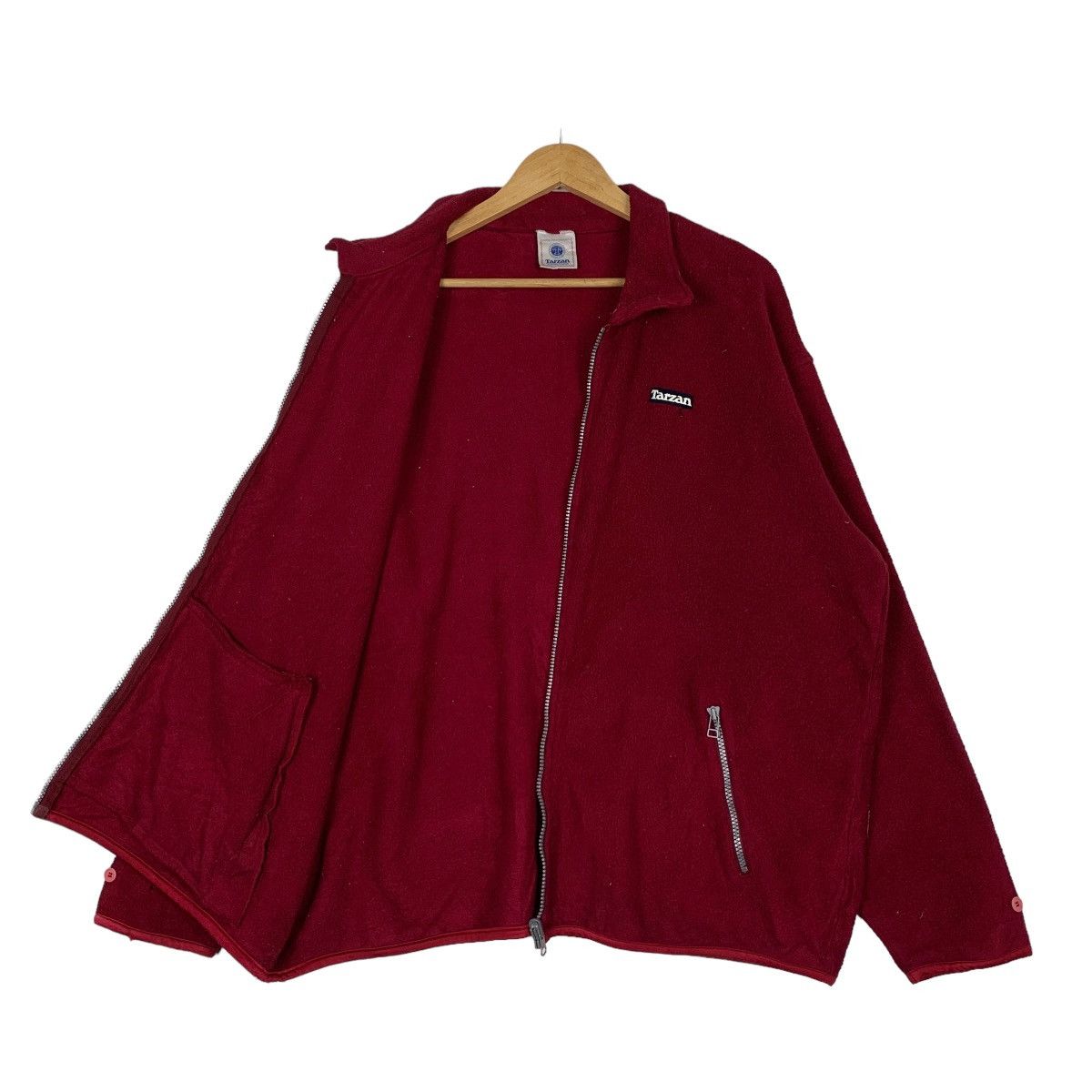 Japanese Brand TARZAN Red Fleece Jacket #1065-C48 Size US L / EU 52-54 / 3 - 9 Thumbnail