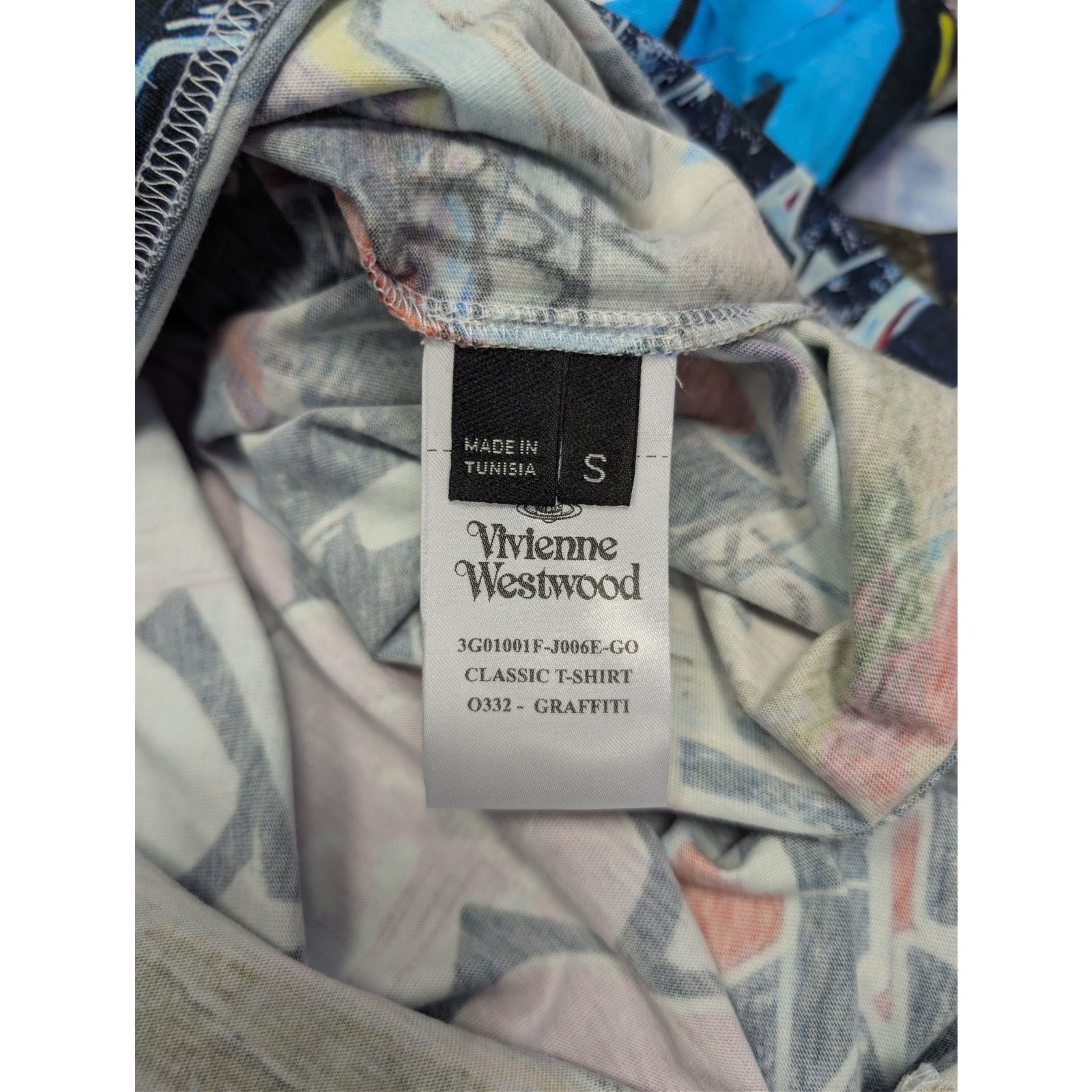 Vivienne Westwood o1rshd1 Classic Graffiti Print T-Shirt in Multiolor Size US S / EU 44-46 / 1 - 17 Thumbnail
