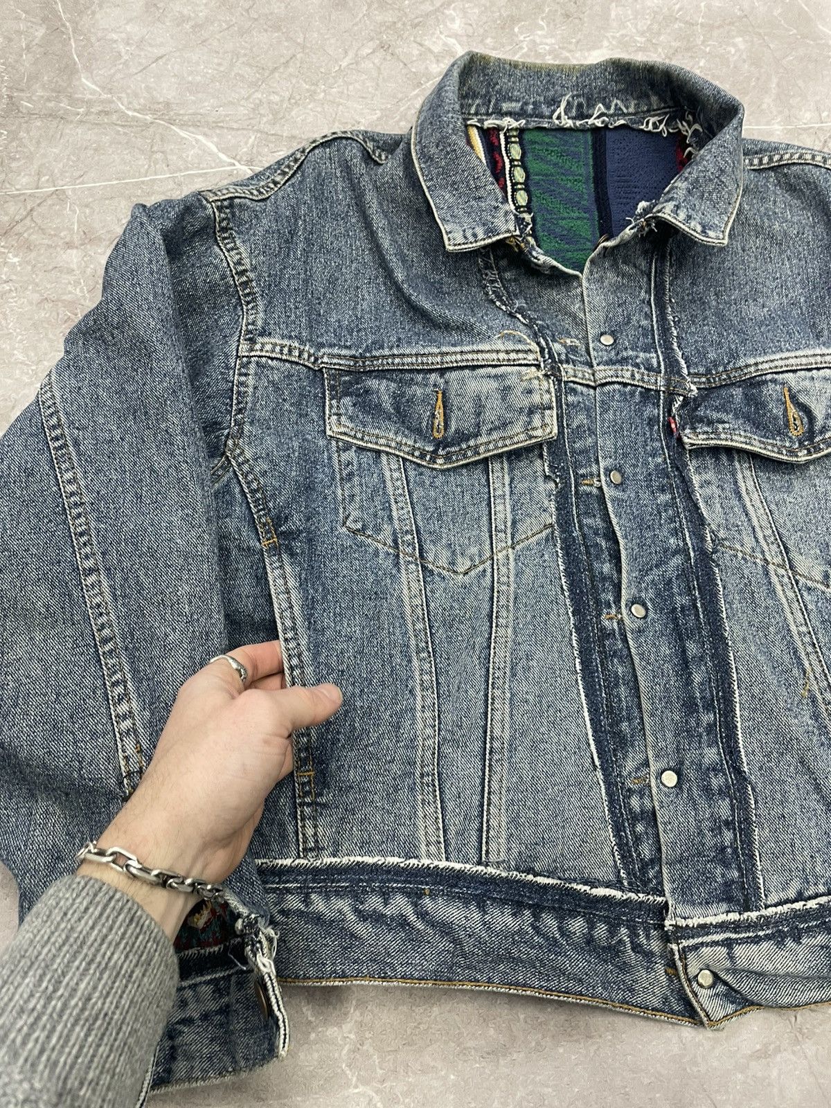 Coogi × Japanese Brand × Vintage REWORKED JAPITAL STYLE REVERSIBLE LEVIS COOGI JACKET Size US M / EU 48-50 / 2 - 6 Thumbnail