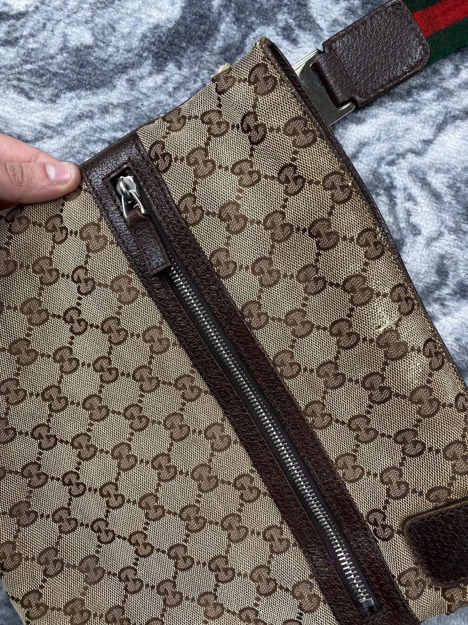 Gucci Gucci Monogram Fabric Shoulder Bag GG Men Beige Size ONE SIZE - 6 Thumbnail