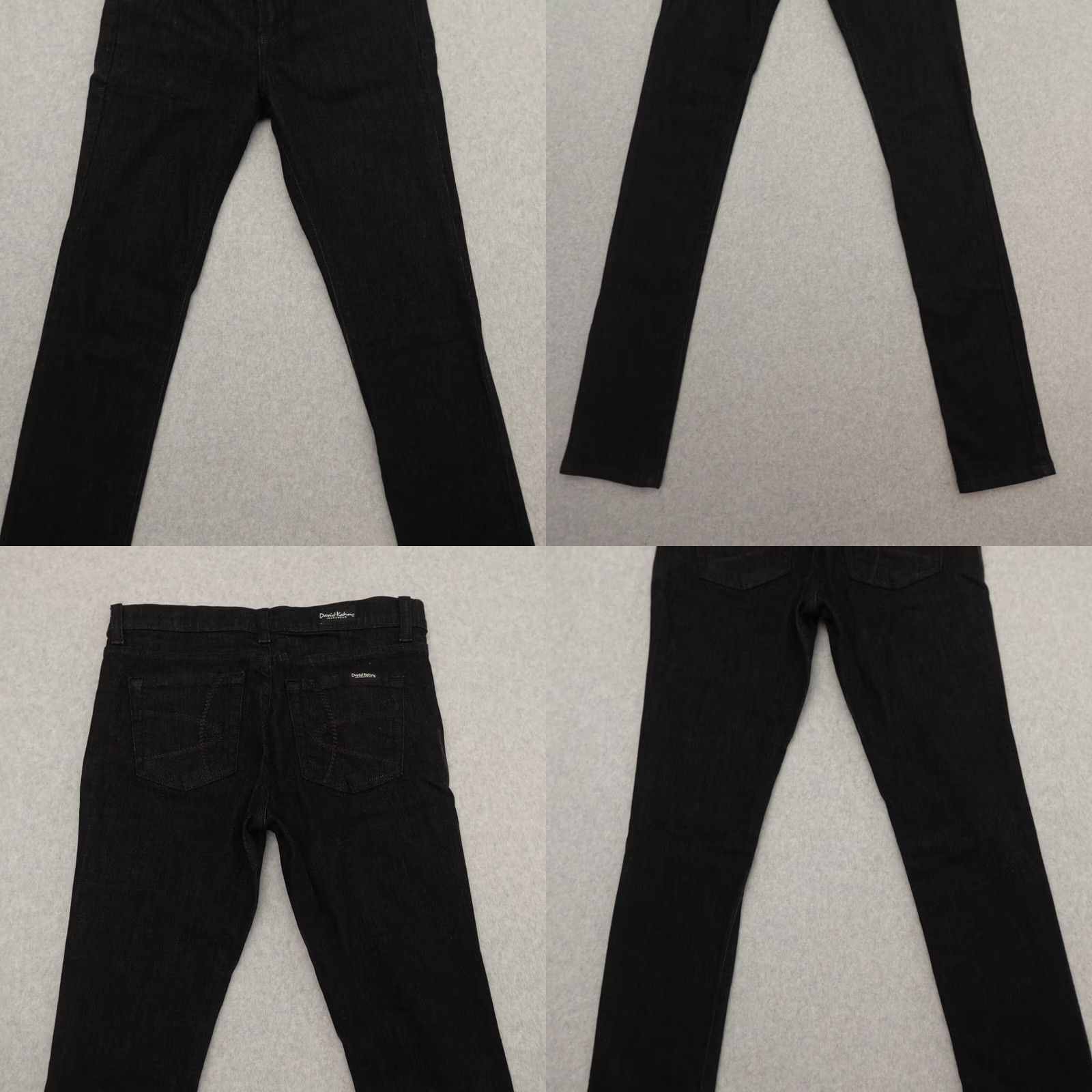 Vintage DAVID KHAN Jeans Womens 26 Skinny Black Stretch Denim Made in USA Size 26" / US 2 / IT 38 - 9 Thumbnail