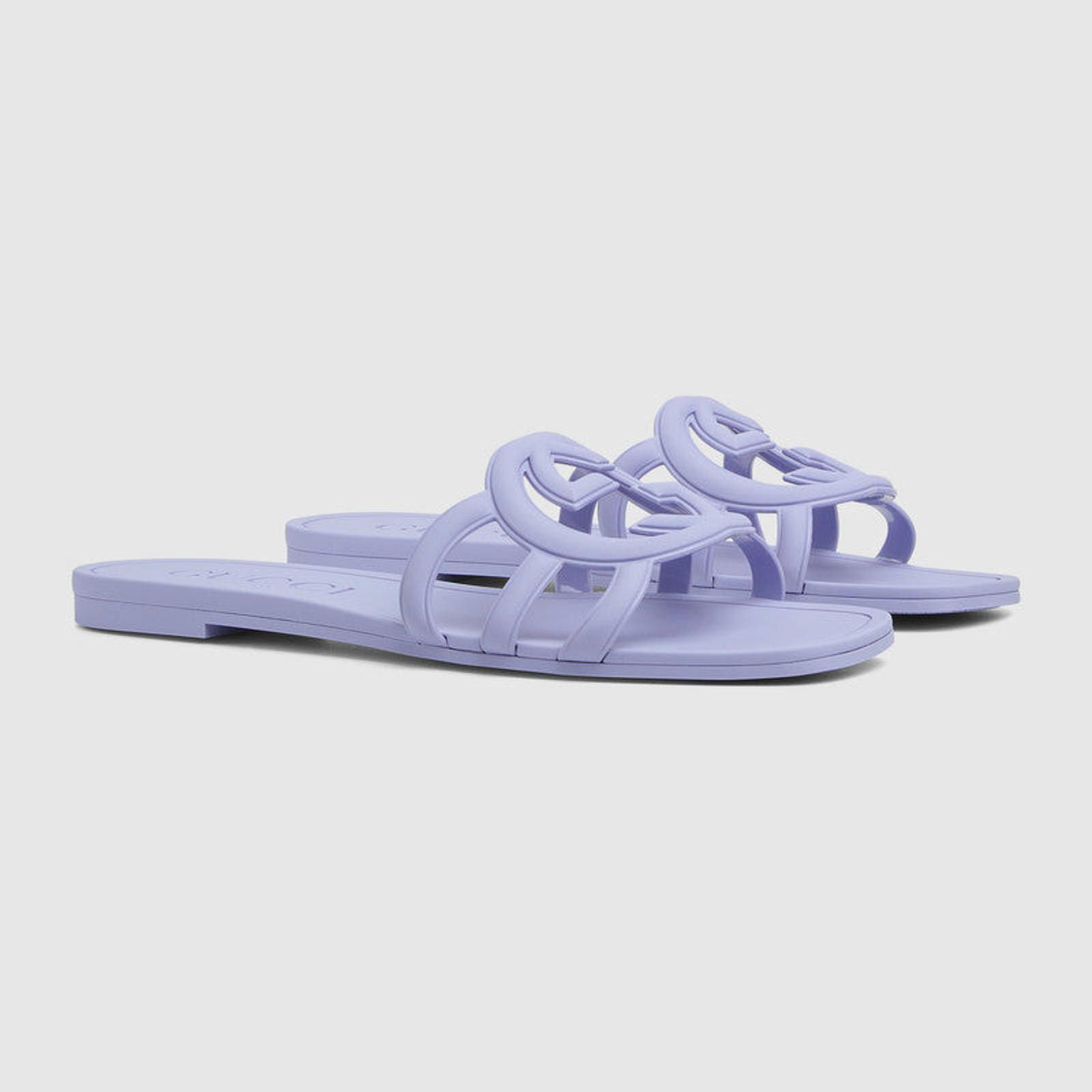 Gucci Gucci Interlocking G Rubber Slides Size US 4 / IT 34 - 2 Thumbnail