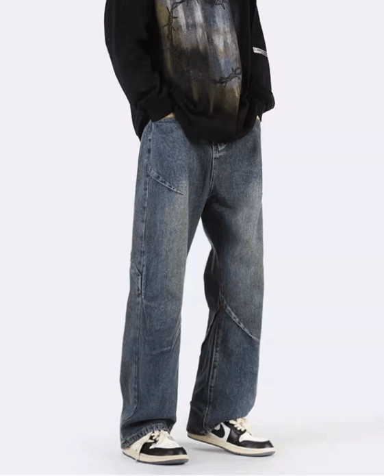 Japanese Brand Japanese high street patchwork jeans wide leg loose y2k Size US 32 / EU 48 - 3 Thumbnail