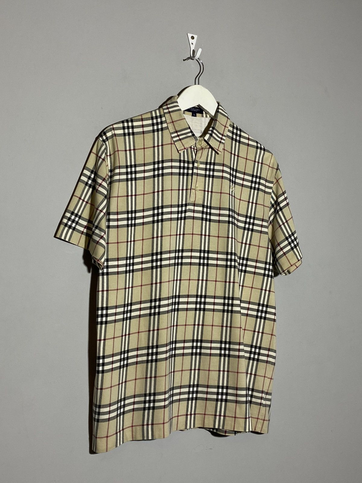 Burberry Vintage Burberry Nova Check All Over Print Polo T-shirt Size US L / EU 52-54 / 3 - 2 Thumbnail