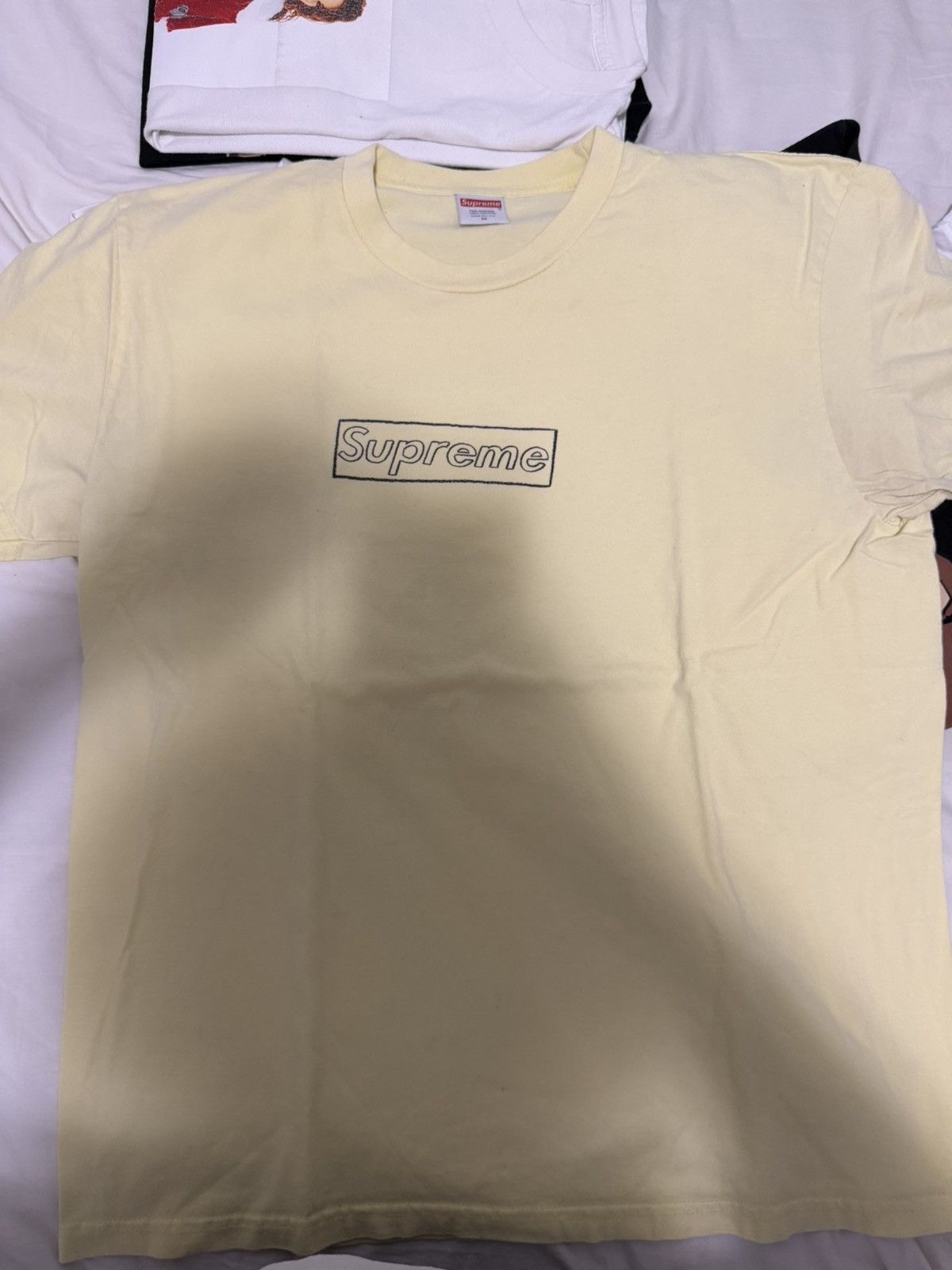 Kaws × Supreme Supreme Kaws Box Logo Tee Yellow Size US M / EU 48-50 / 2 - 1 Thumbnail