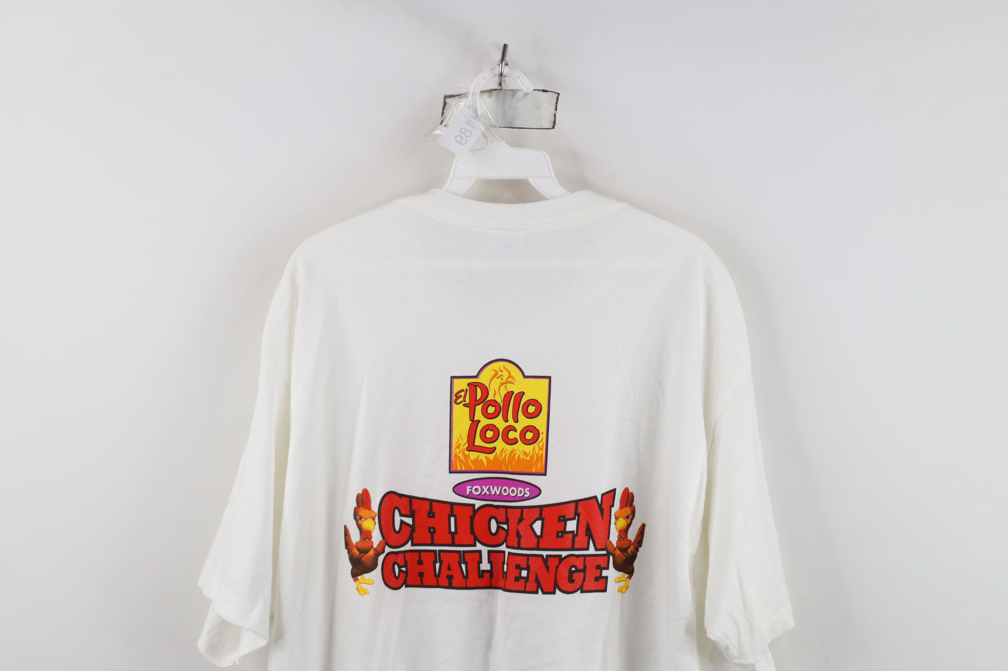 Vintage Vintage Pollo Loco Champion Chicken Challenge T-Shirt White Size US XL / EU 56 / 4 - 11 Thumbnail