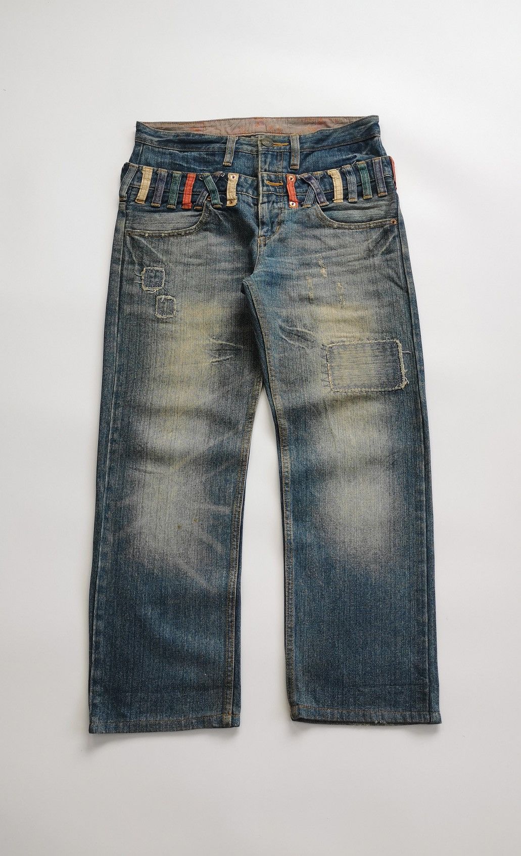 Japanese Brand Buden Japan Double Waist Mud Denim Ankle Jeans Size US 32 / EU 48 - 1 Thumbnail