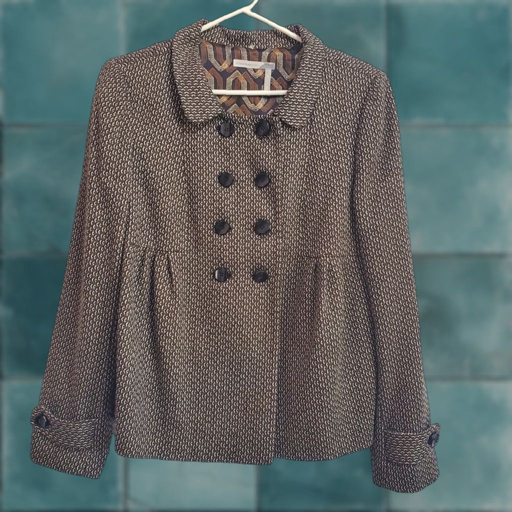 Vintage VINTAGE Classiques Entier Jacket Women L Brown Black Wool Blend Lined Blazer Career Size L / US 10 / IT 46 - 1 Thumbnail
