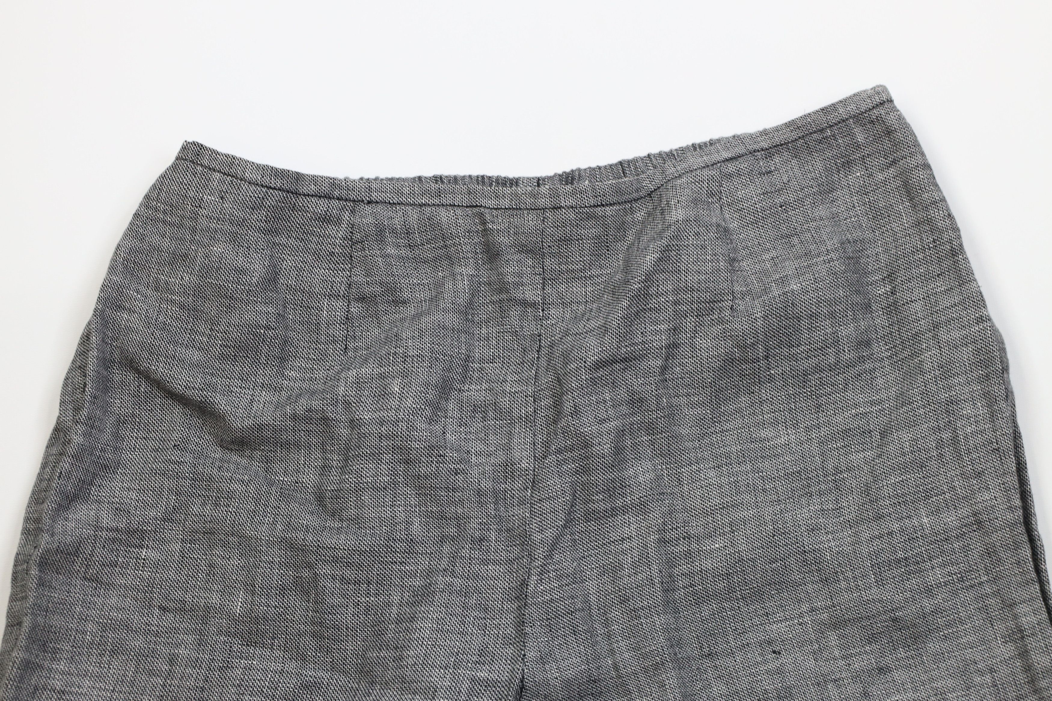 Vintage Vintage 90s Y2K Streetwear Linen Cropped Harem Capris Pants Size 34" / US 12 / IT 48 - 2 Thumbnail