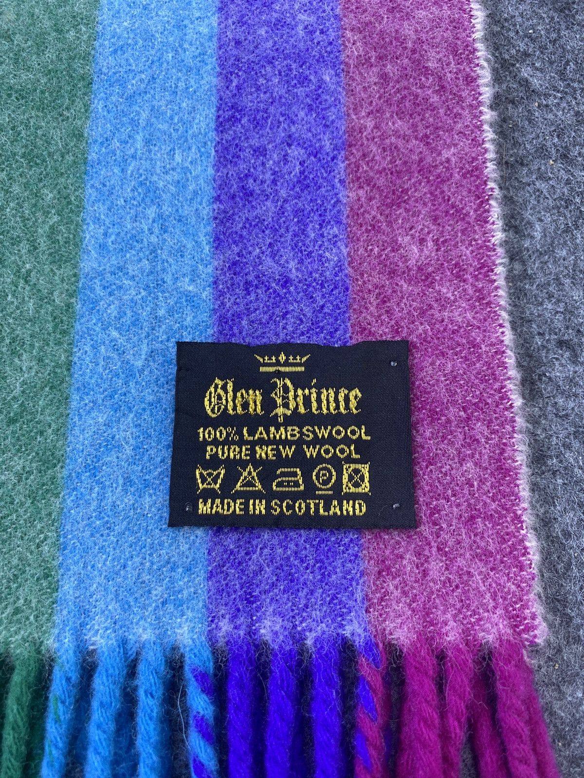 Vintage Glen Prince Lampswool Scarf / Muffler / Neckwear -T803 Size ONE SIZE - 5 Thumbnail
