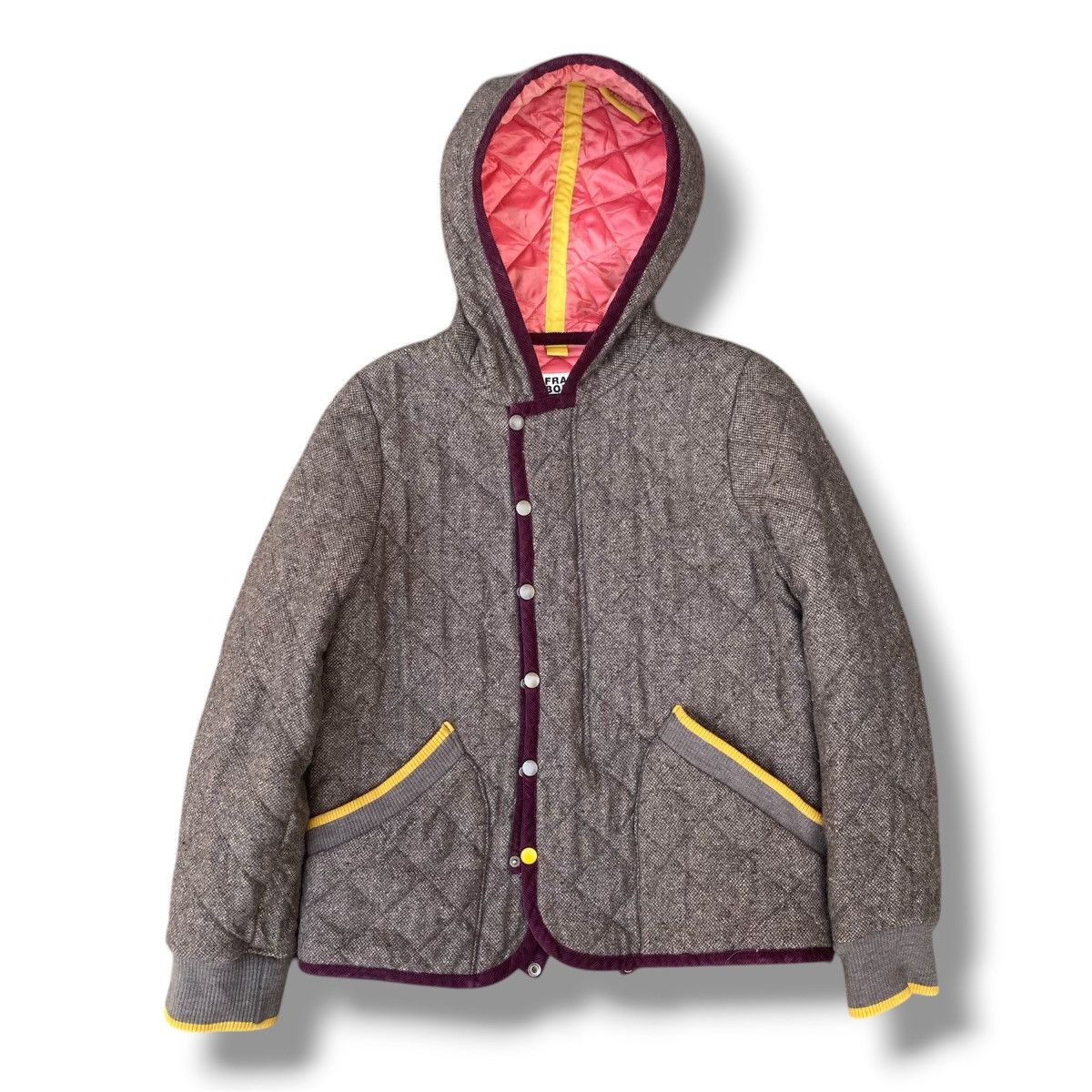 Frapbois Vintage Frapbois Half Quilted Hooded Jacket by Issey Miyake Size M / US 6-8 / IT 42-44 - 1 Thumbnail