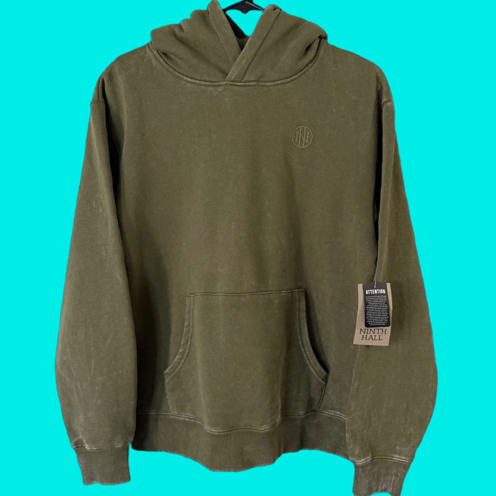Olive Ninth Hall Hoodie Shirt City Grunge Olive Green Men S Small Pullover Pockets Relaxed New Size US S / EU 44-46 / 1 - 1 Thumbnail