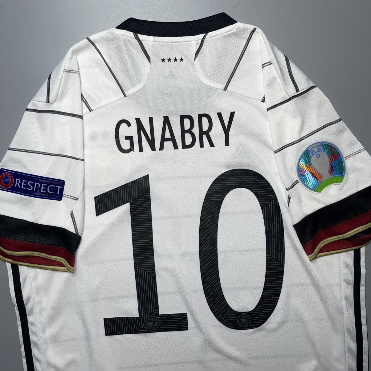 Adidas GERMANY ADIDAS 2020 EURO FOOTBALL HOME JERSEY #10 GNABRY Size US L / EU 52-54 / 3 - 9 Thumbnail