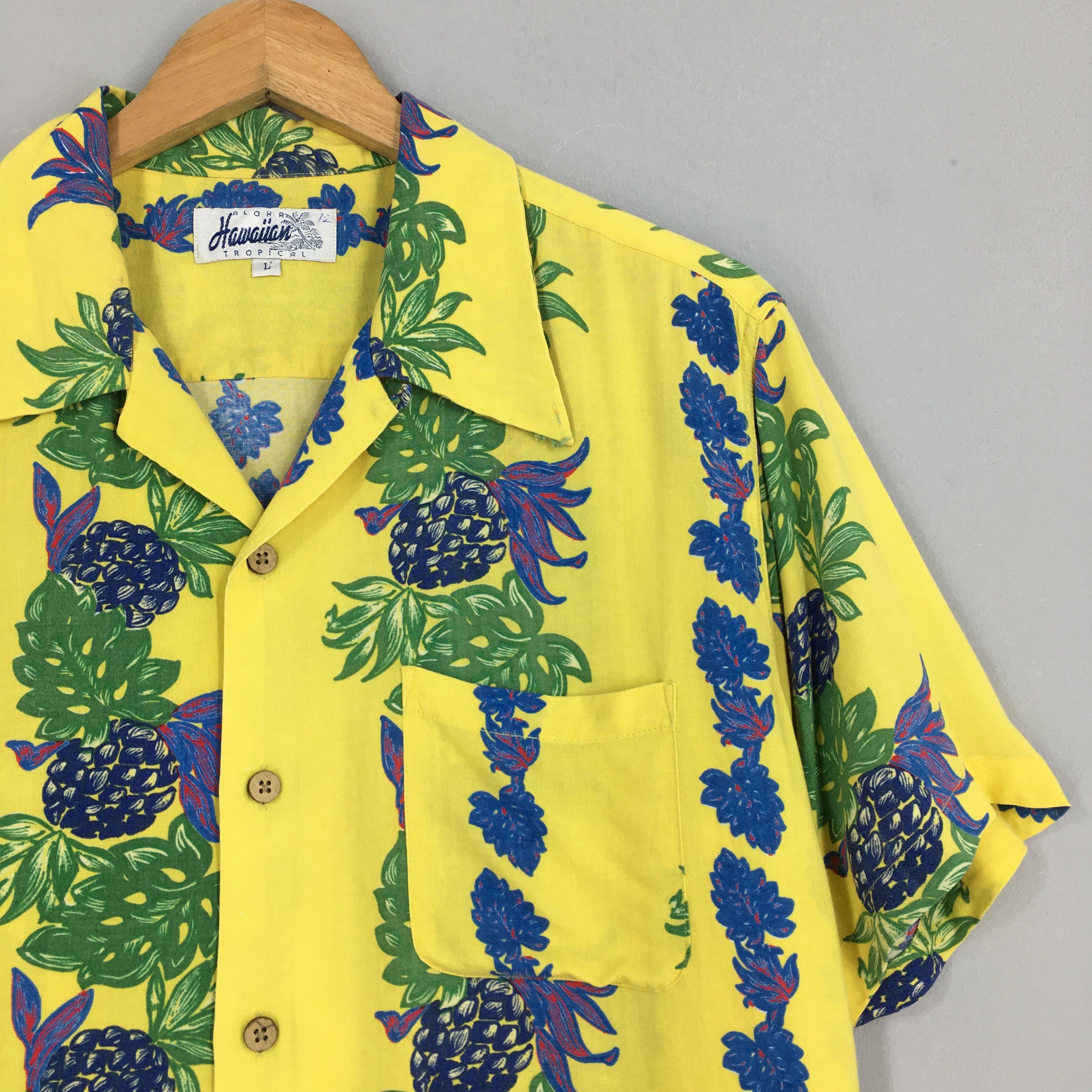 Other Vintage Aloha Floral Tropical Pineapples Hawaii Shirt Large Size US L / EU 52-54 / 3 - 2 Thumbnail