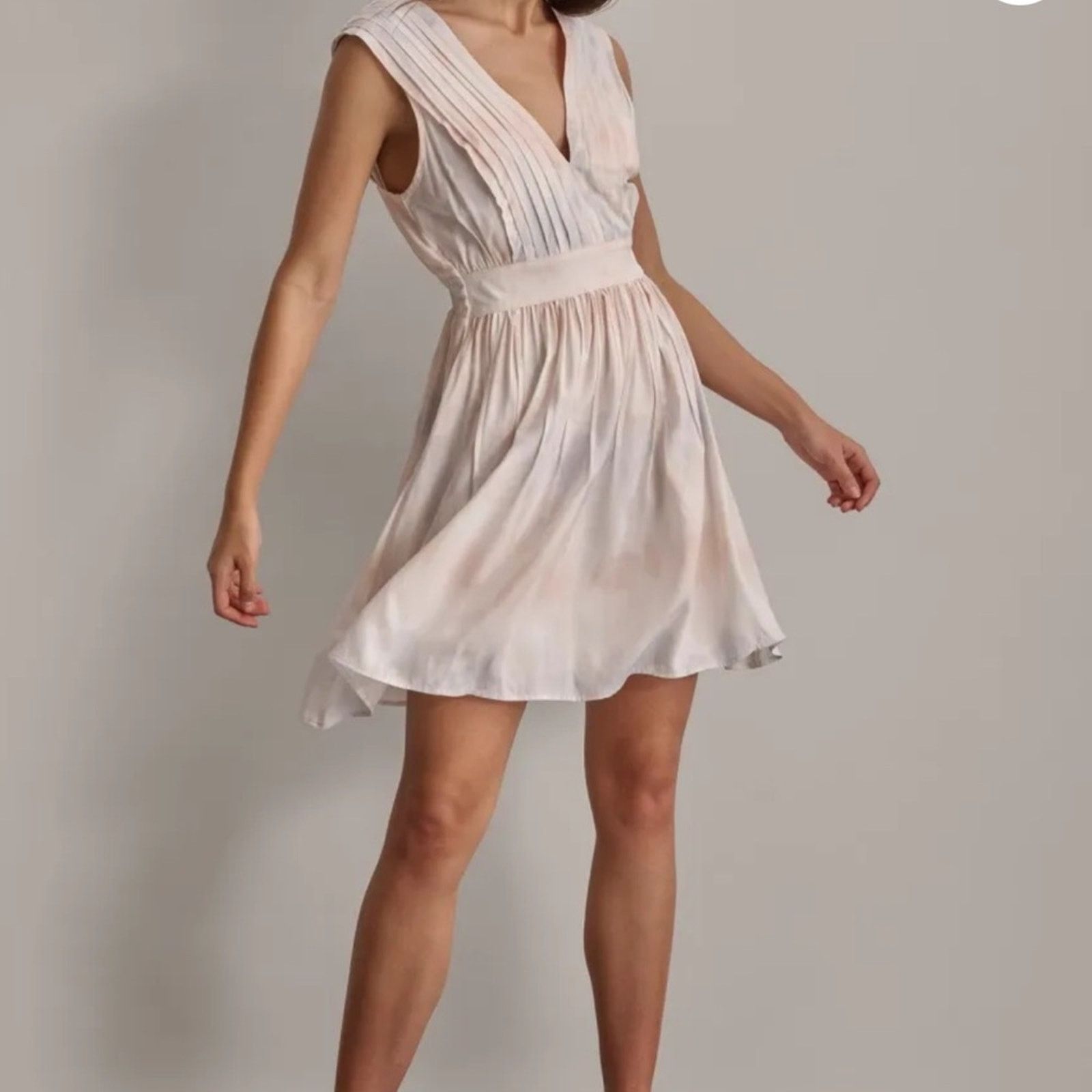 DKNY NWT DKNY Tie Dye Sleeveless Pleated A-line Skater Dress XS Size XS / US 0-2 / IT 36-38 - 3 Thumbnail