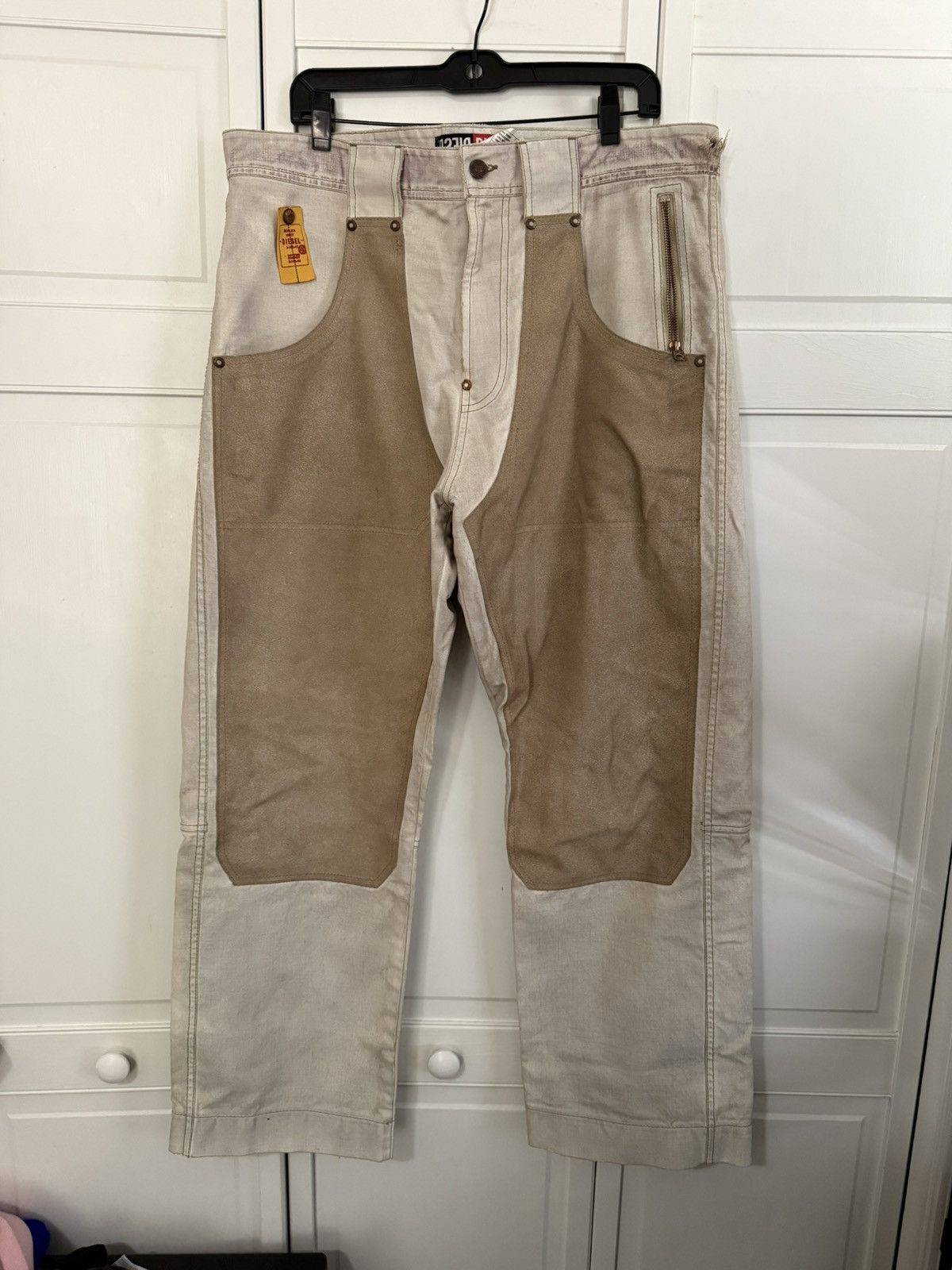 Diesel Diesel D4D-5 Waxed Canvas Double Knee Pants Size US 36 / EU 52 - 1 Thumbnail