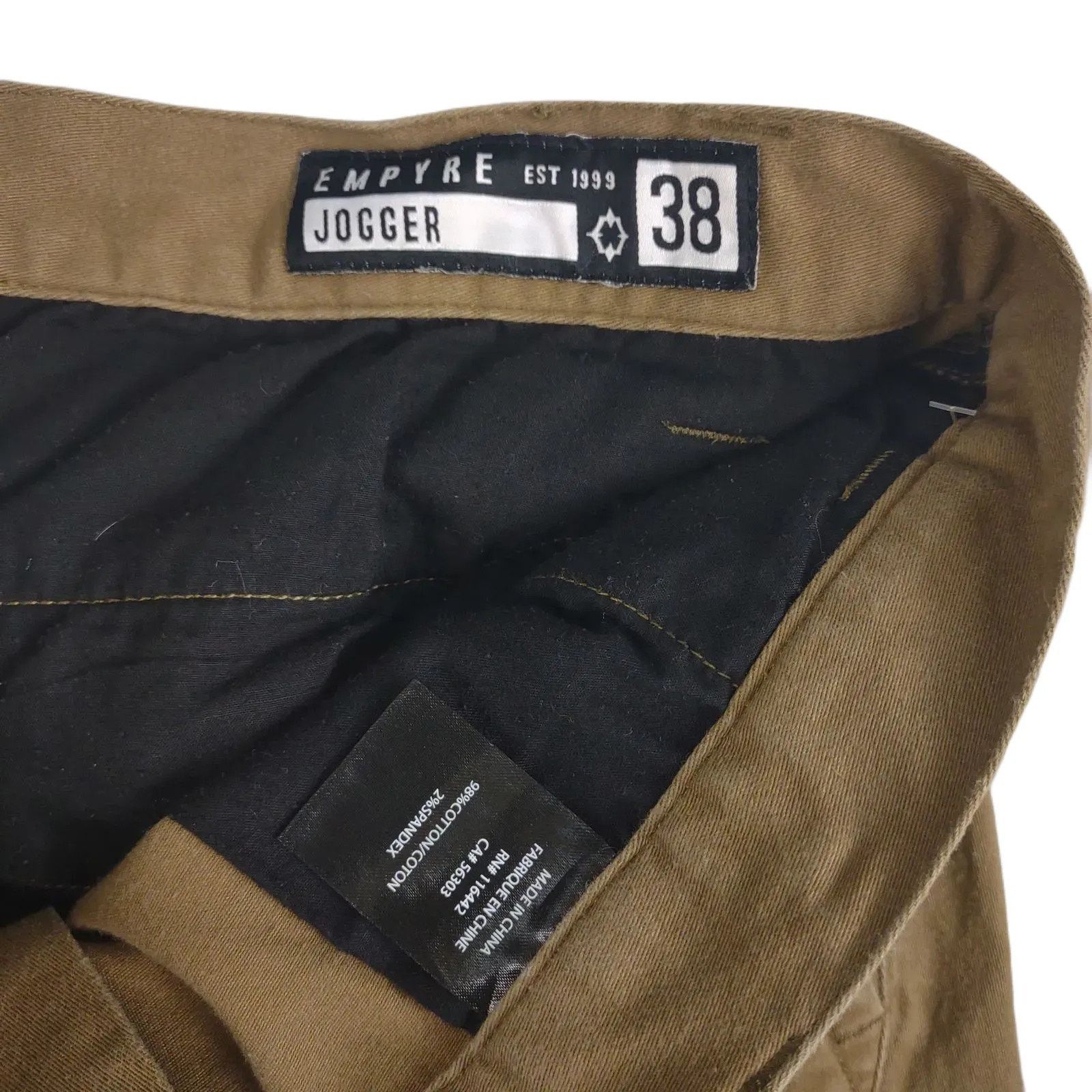 Empyre EMPYRE Jogger Chino Men's 38x28.5 Elastic Ankle Brown Pants Size US 38 / EU 54 - 2 Thumbnail