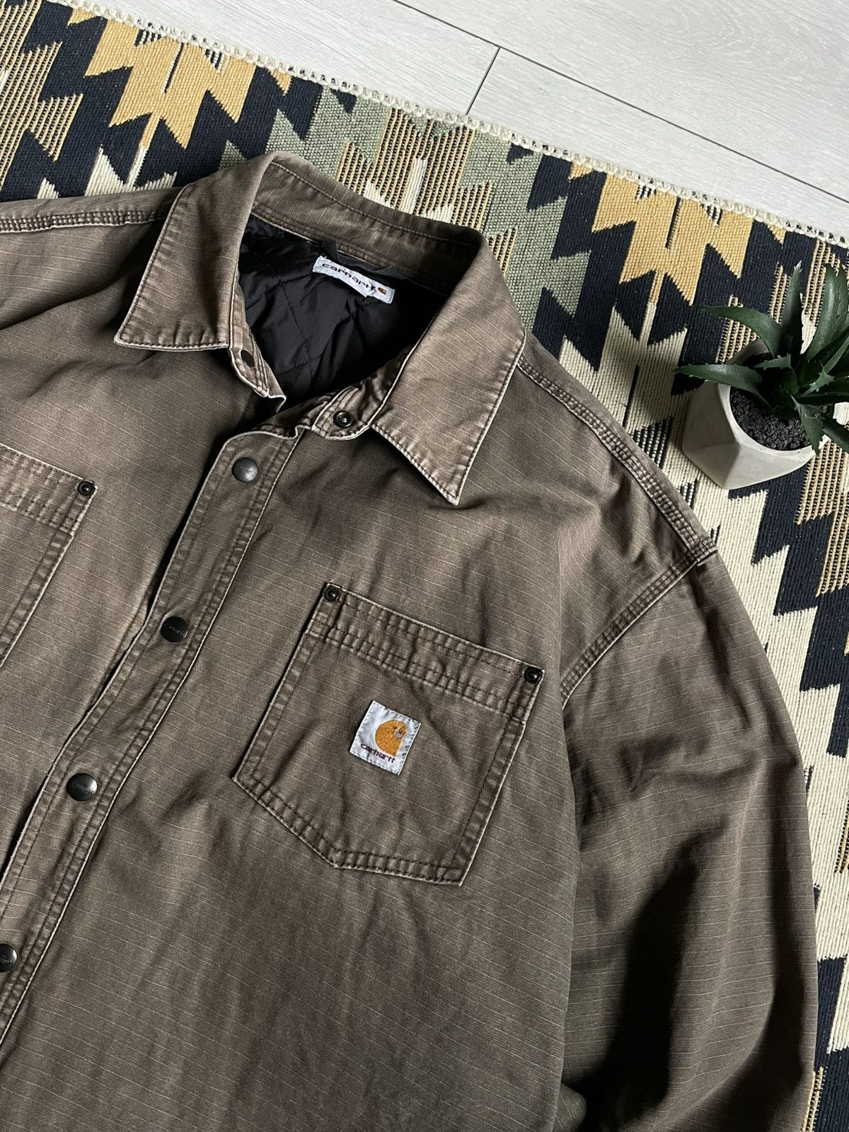 Carhartt Vintage Carhartt Detroit Style Brown Y2K Distressed Jacket Size US XL / EU 56 / 4 - 5 Thumbnail