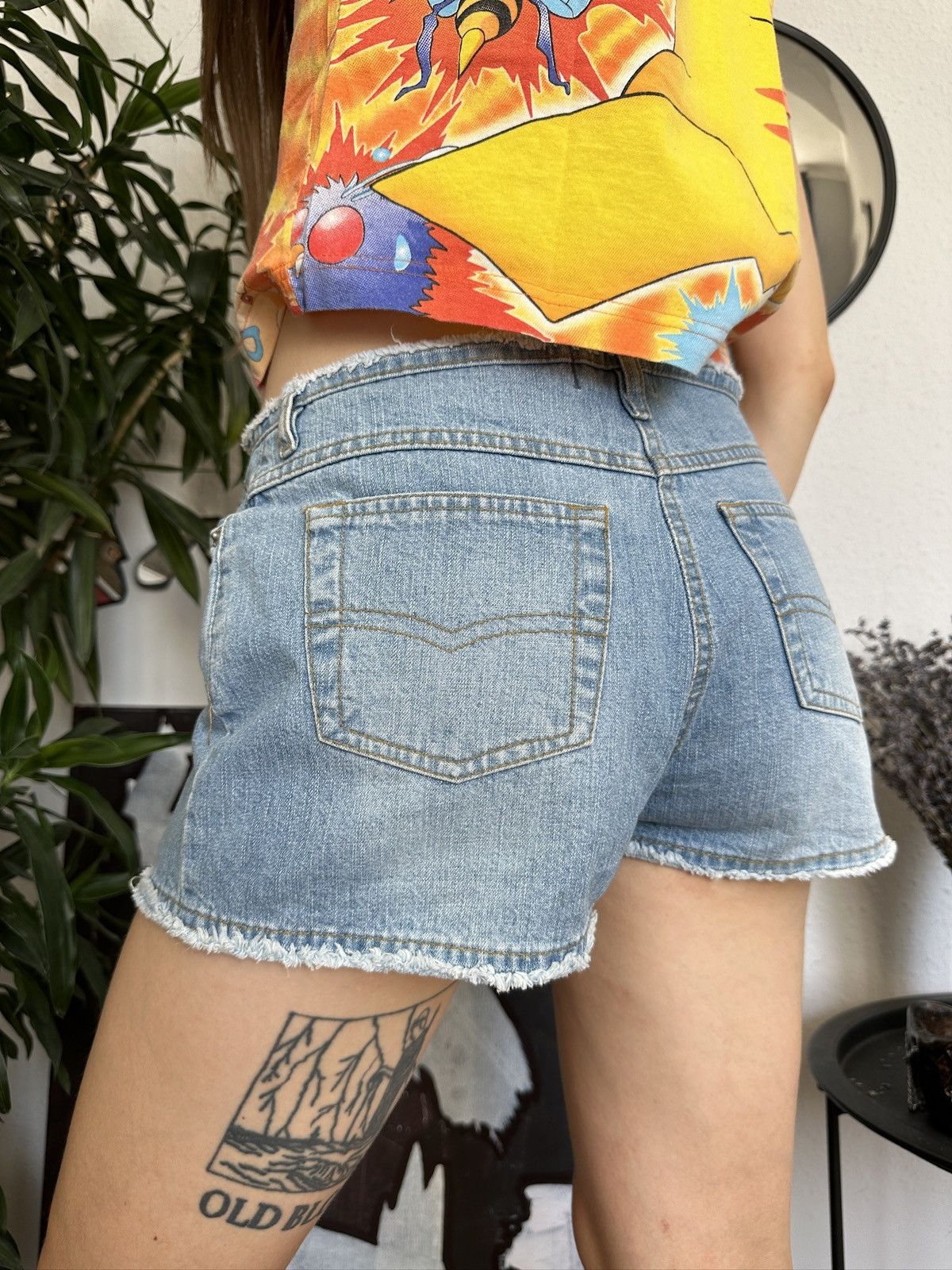 Japanese Brand × Vintage Vintage Sexy Mini Mico Shorts y2k Distressed Trim Studs Size 30" / US 8 / IT 44 - 1 Thumbnail