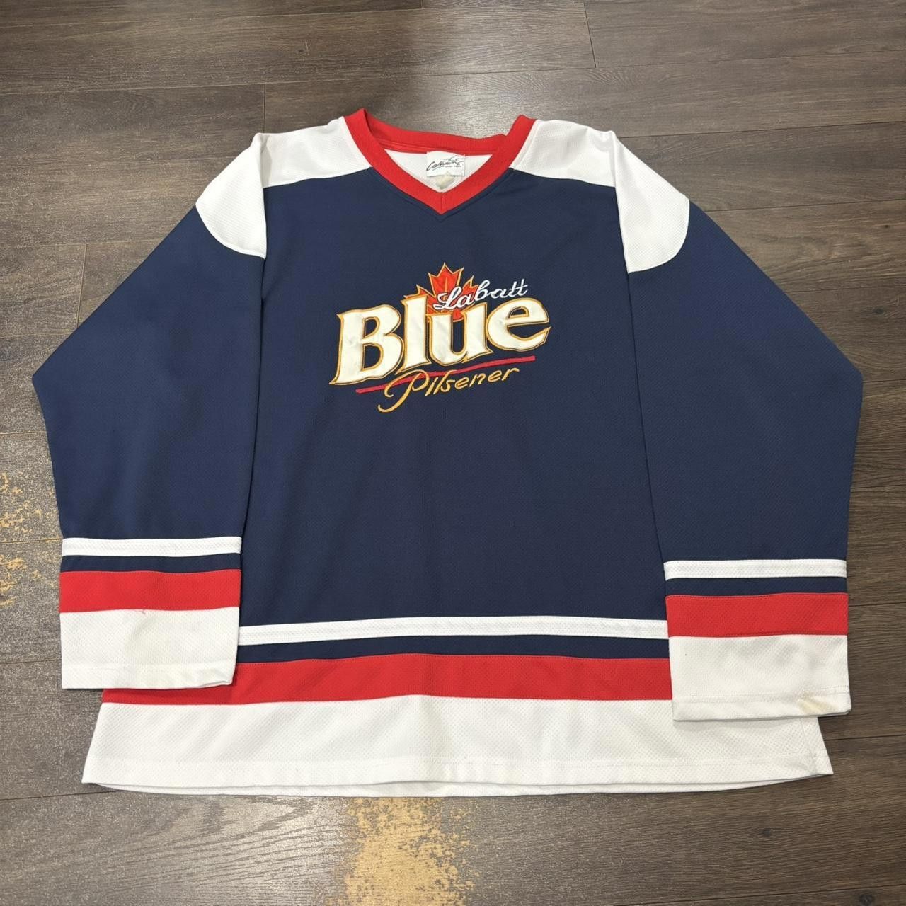 Designer Vintage labatt blue Pilsner hockey jersey 00s XL Size US XL / EU 56 / 4 - 3 Thumbnail