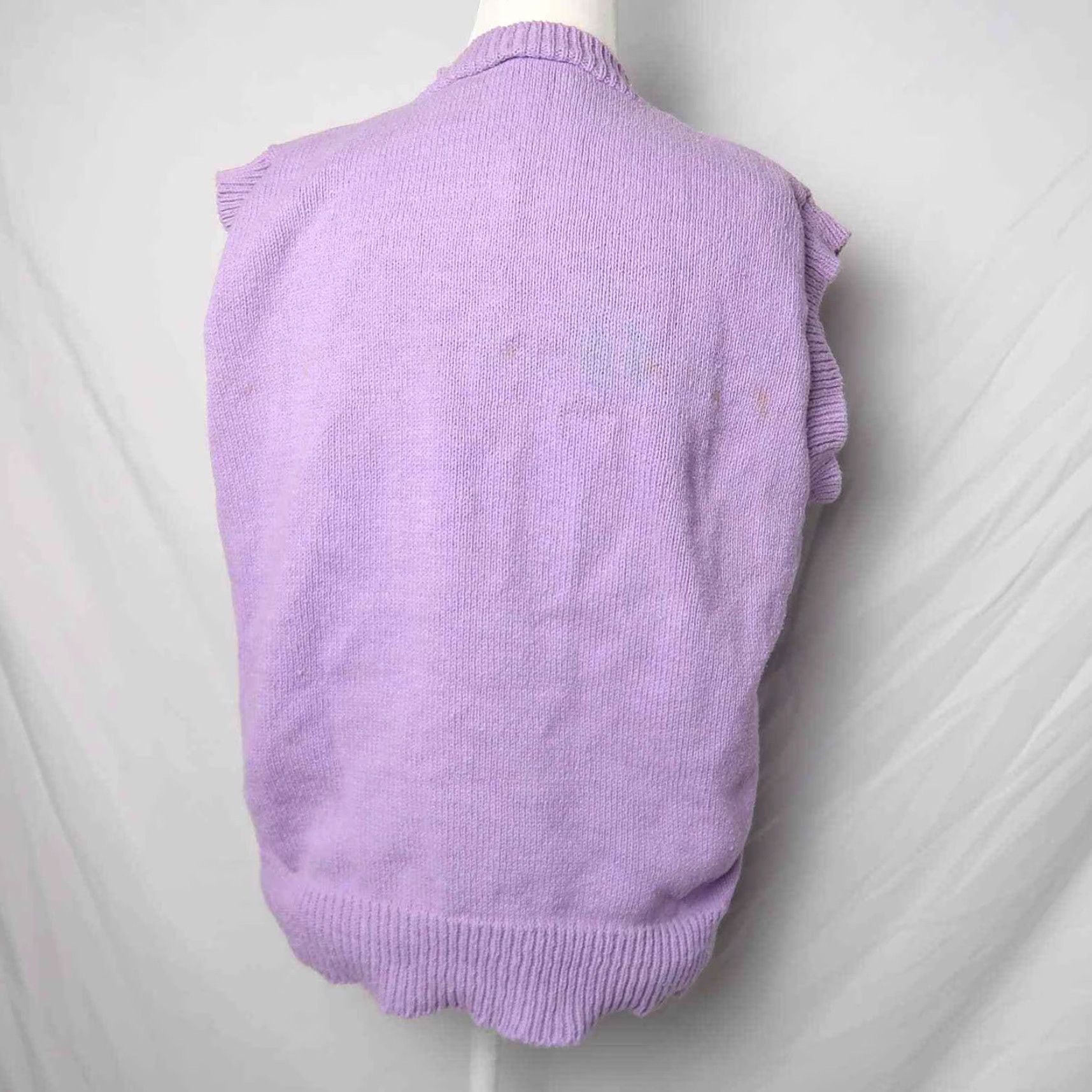 Vintage Vintage 80s Purple Cable Knit Lavender Sleeveless Sweater Vest M/L User: Vintage 80s Purple Cable Knit Lavender Sleeveless Sweater Vest M/L Size M / US 6-8 / IT 42-44 - 5 Thumbnail