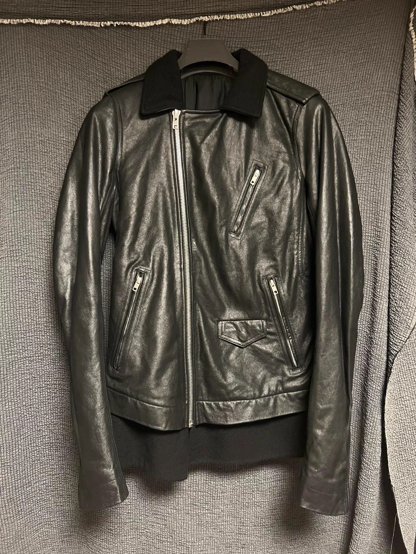 Rick Owens Rick Owens 14FW Mainline Shearling Biker Jacket 50 Size US M / EU 48-50 / 2 - 2 Thumbnail