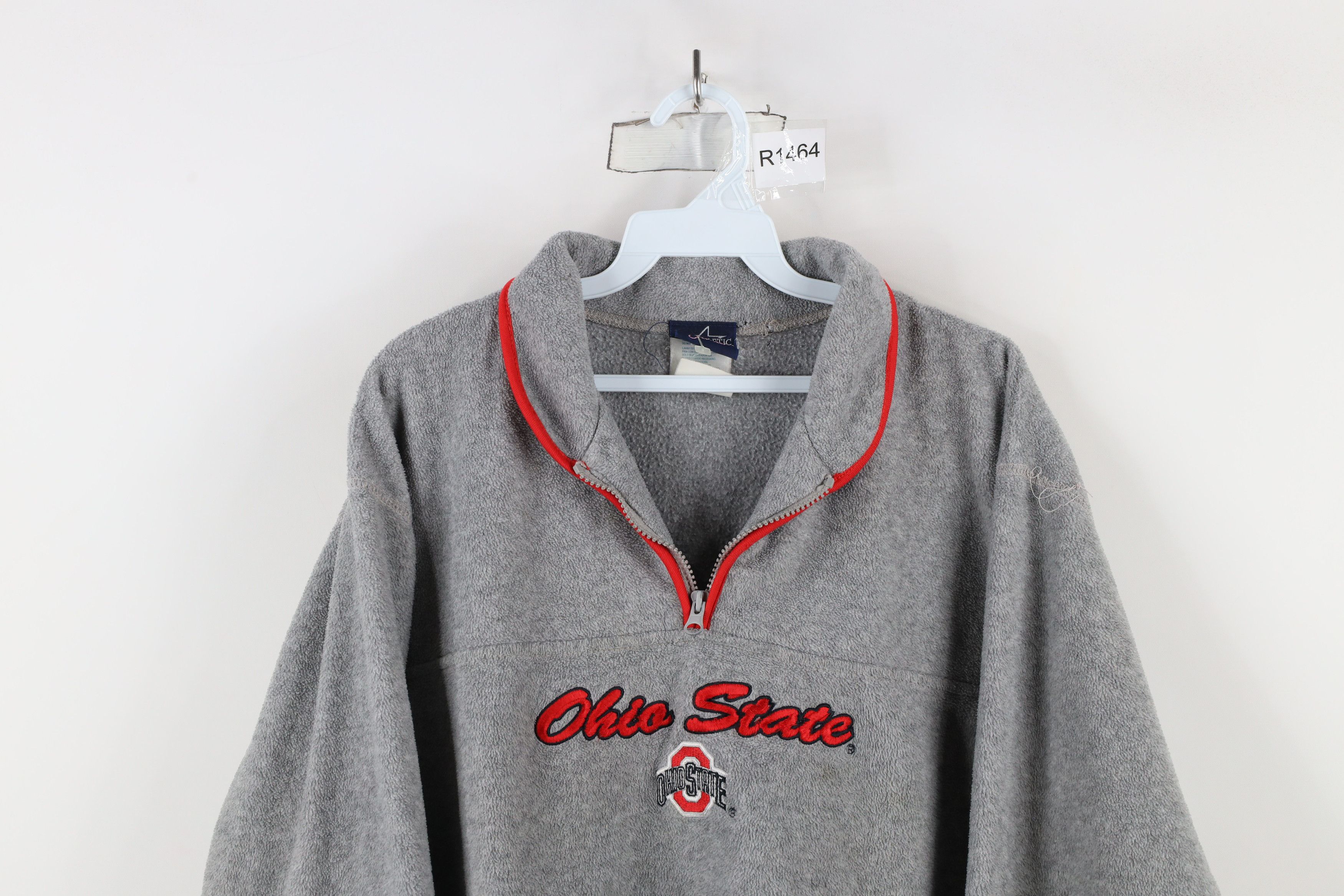 Vintage Vintage 90s Spell Out Ohio State University Fleece Sweater Size XL / US 12-14 / IT 48-50 - 2 Thumbnail