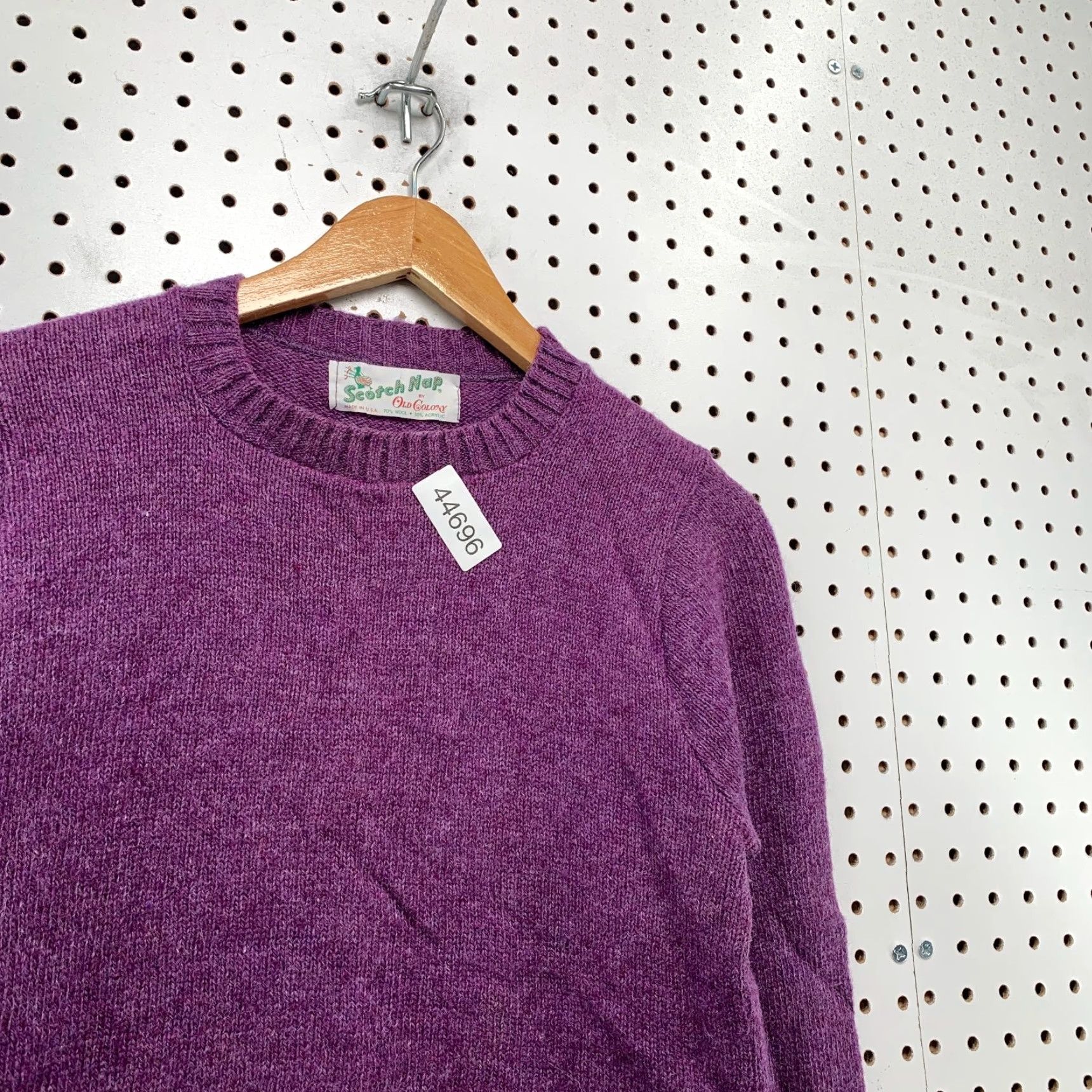 Vintage Vintage Scotch Nap Wool Pullover Sweater Womens Medium Purple Old Colony USA 60s Size M / US 6-8 / IT 42-44 - 7 Thumbnail