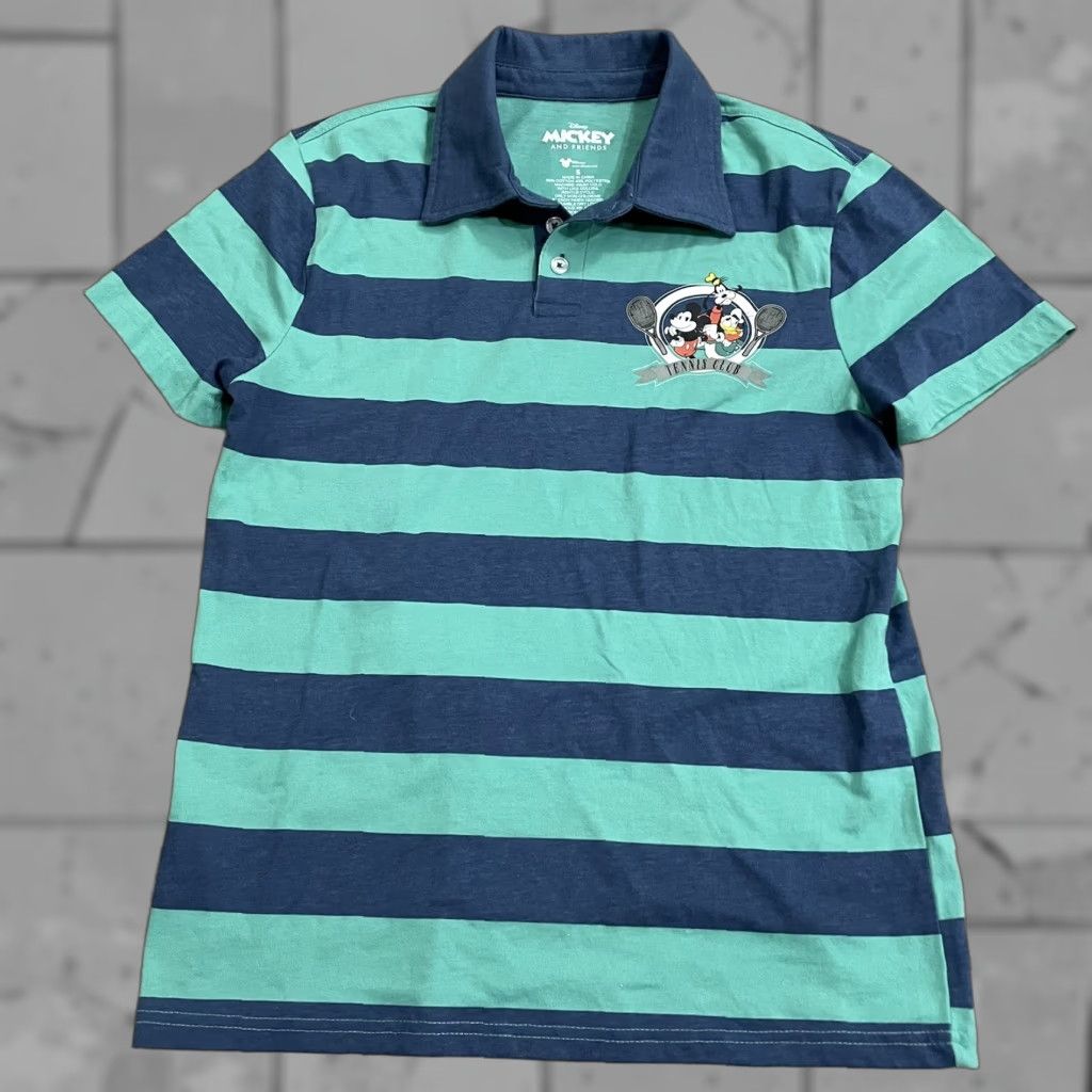 Disney Disney Mickey and Friends striped polo Tennis shirt cotton blend Mens Size S Size US S / EU 44-46 / 1 - 1 Thumbnail