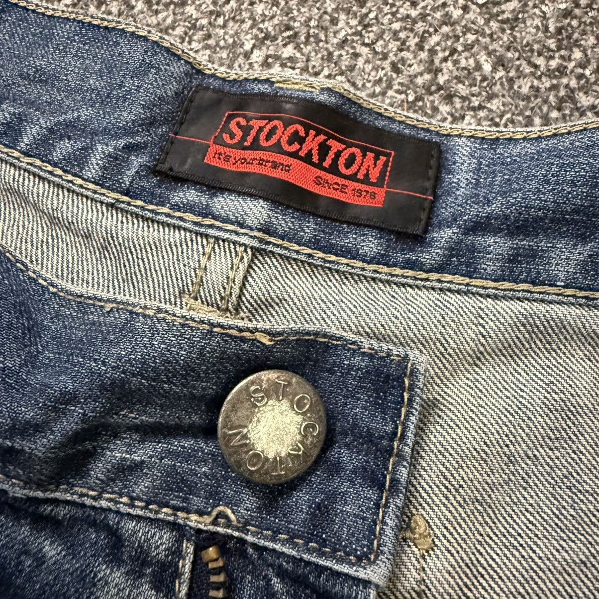 Japanese Brand 🔥🇯🇵 Vintage 90s Avant Garde Light Wash Stockton Denim Size US 34 / EU 50 - 13 Thumbnail